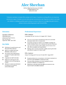 Clerical Resume Example and Template