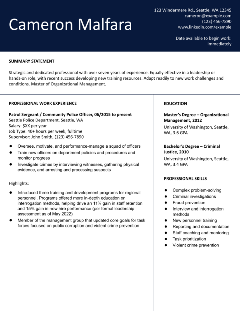 FBI Agent Resume Examples and Templates Banner Image
