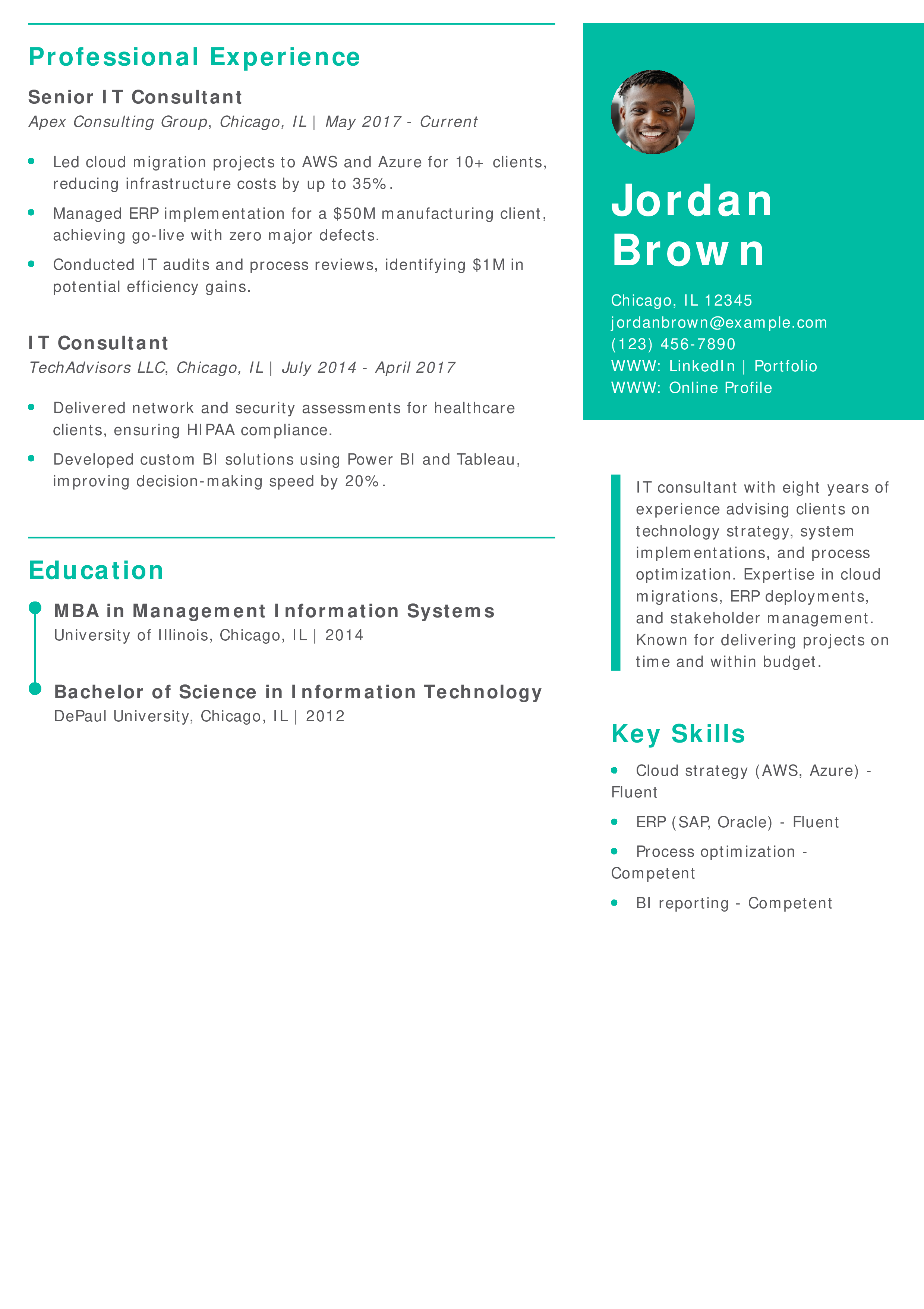IT Consultant Resume
