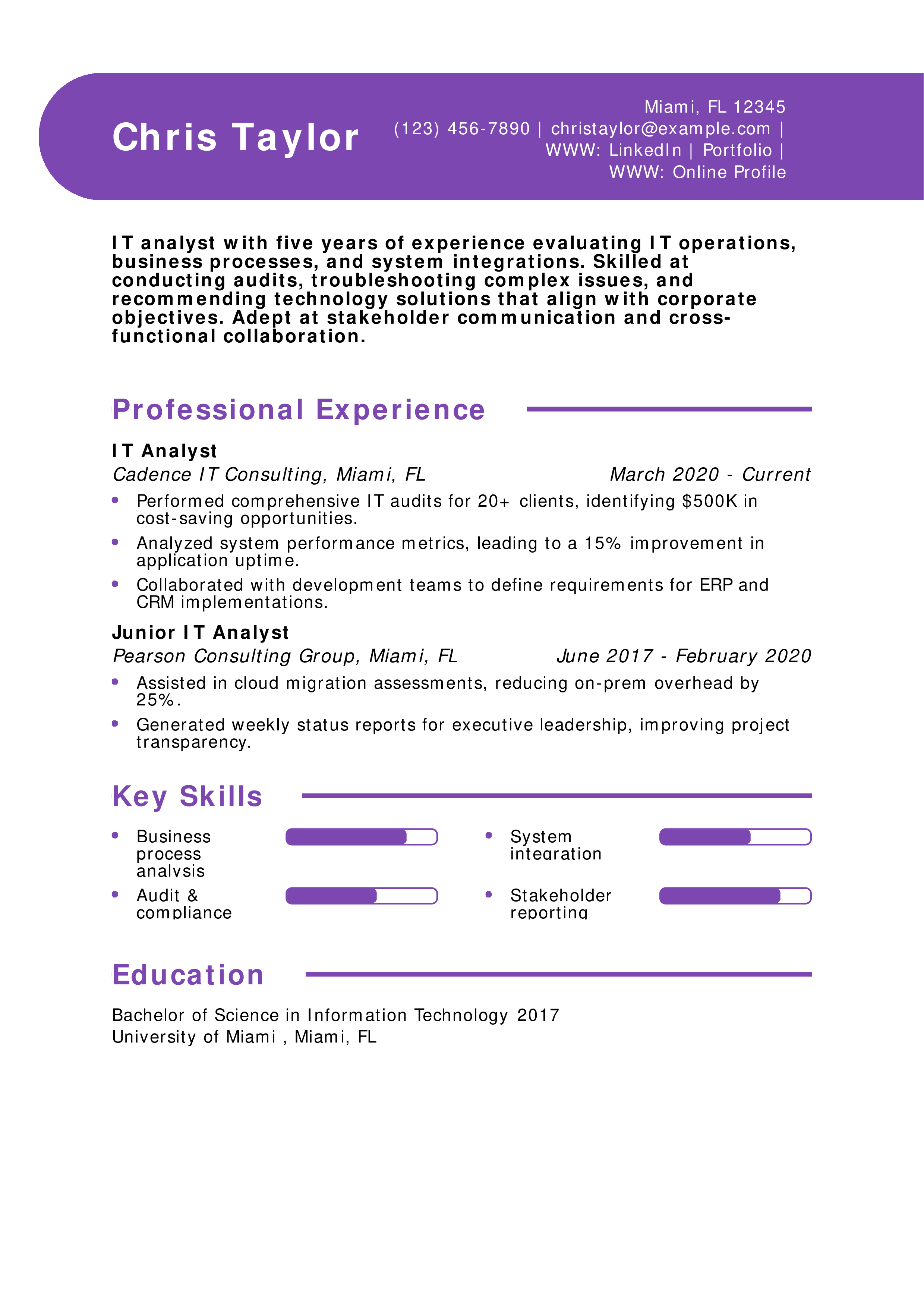 IT Specialist Resume