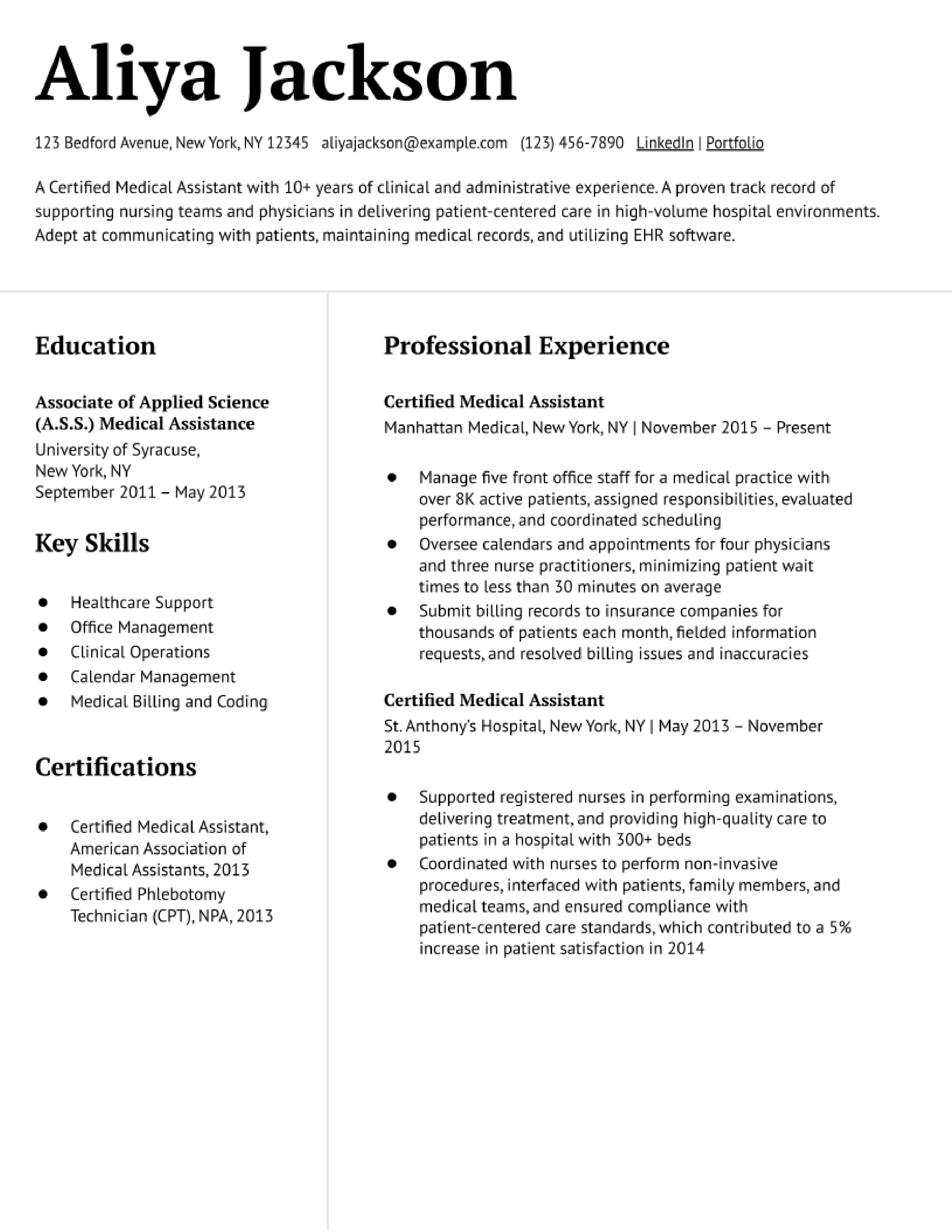 Basic and Simple Resume Templates and Examples