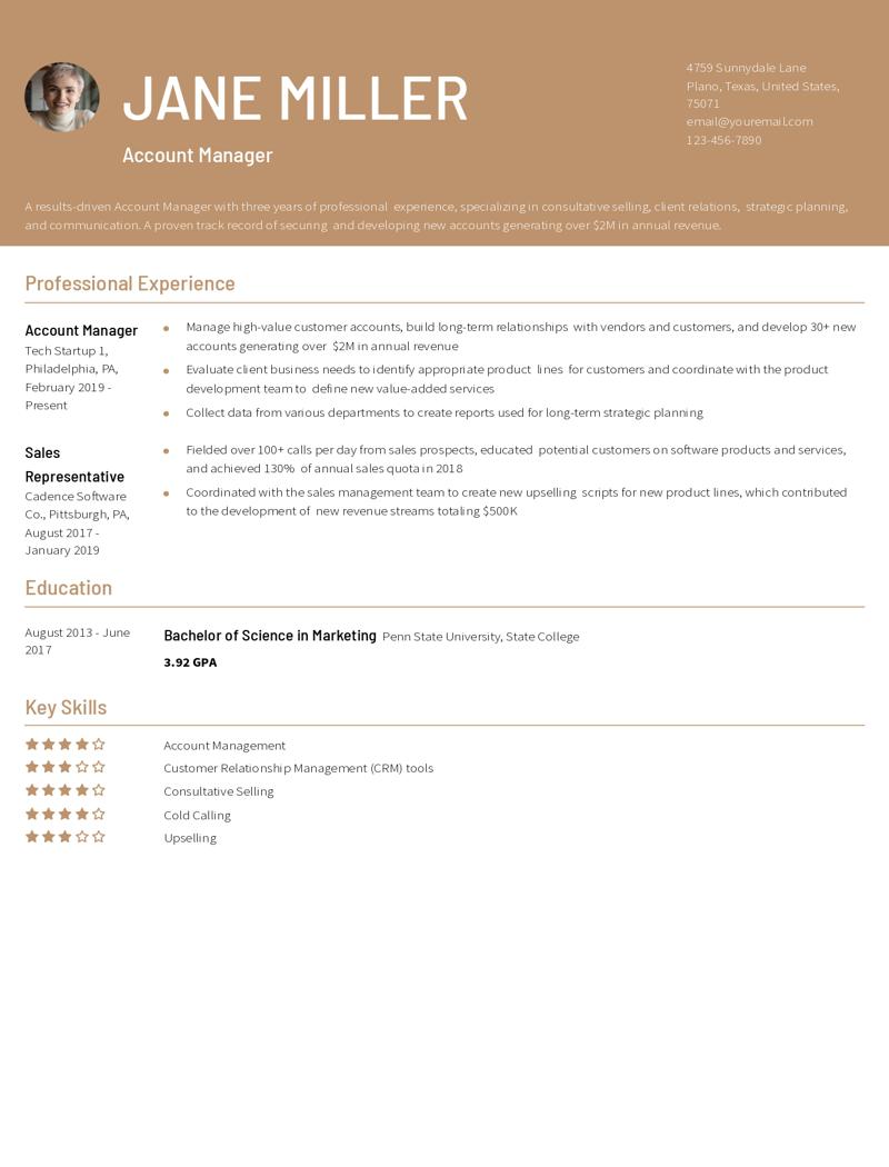 Account Manager Resume Examples and Templates for 2024