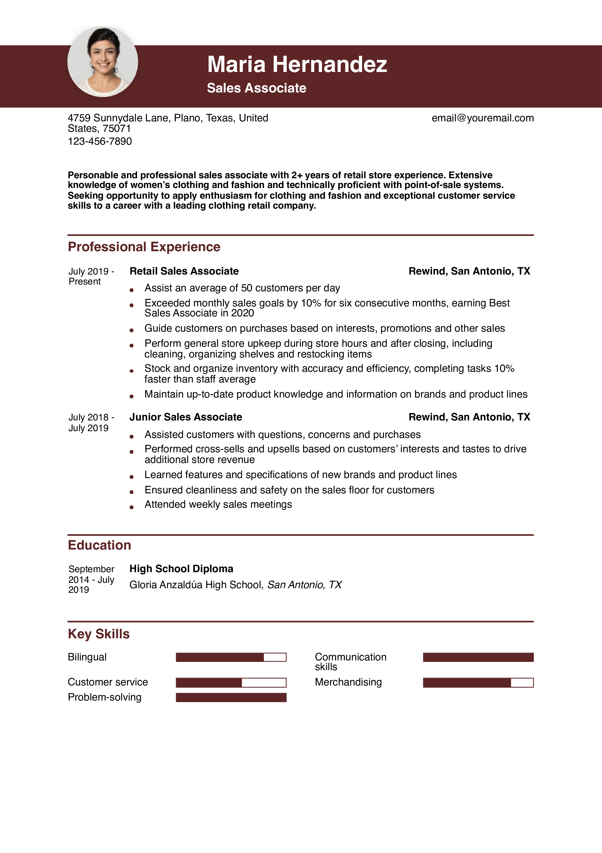 Sales Associate Resume Examples and Templates for 2024