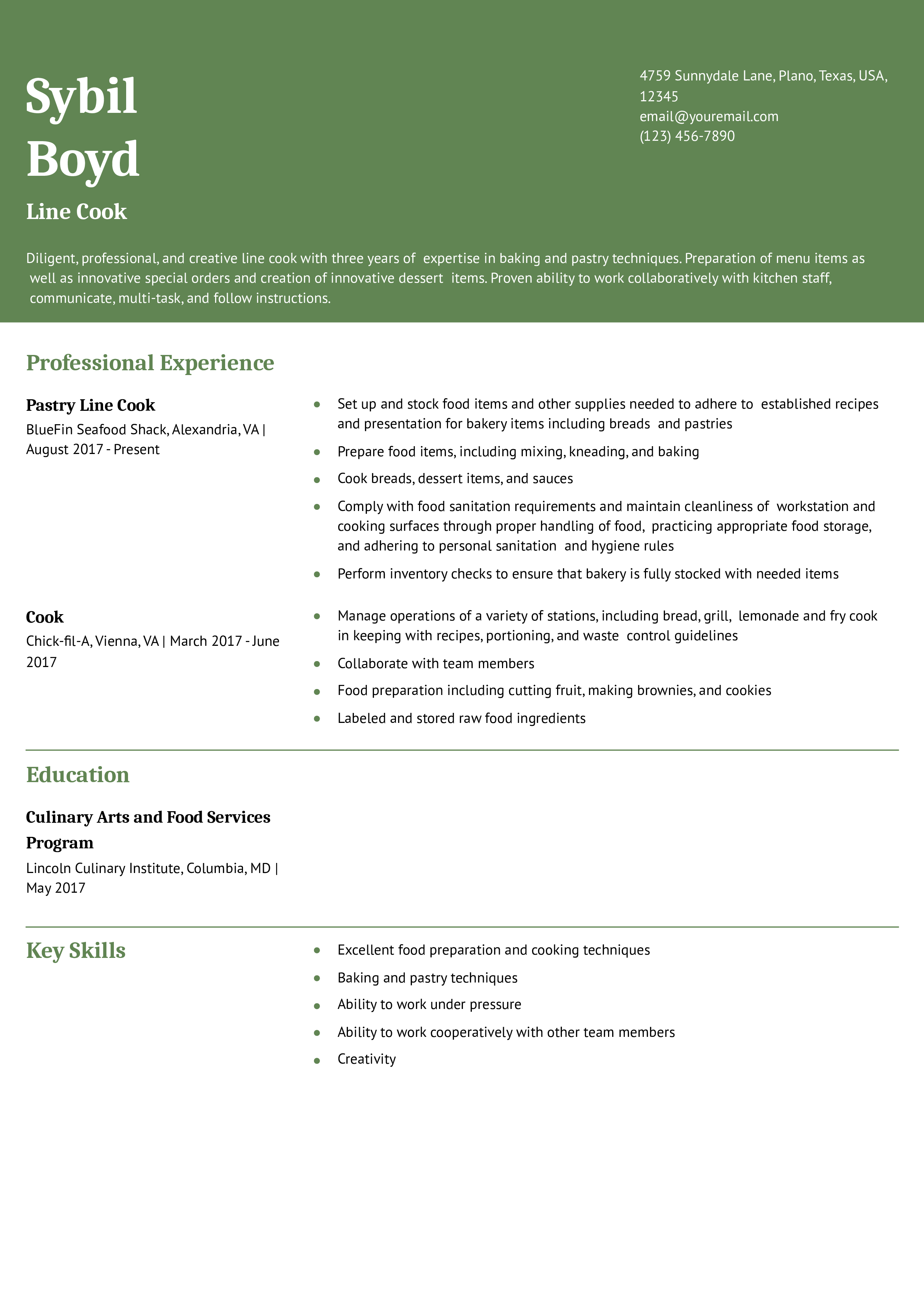 Chef Resume Examples and Templates for 2024