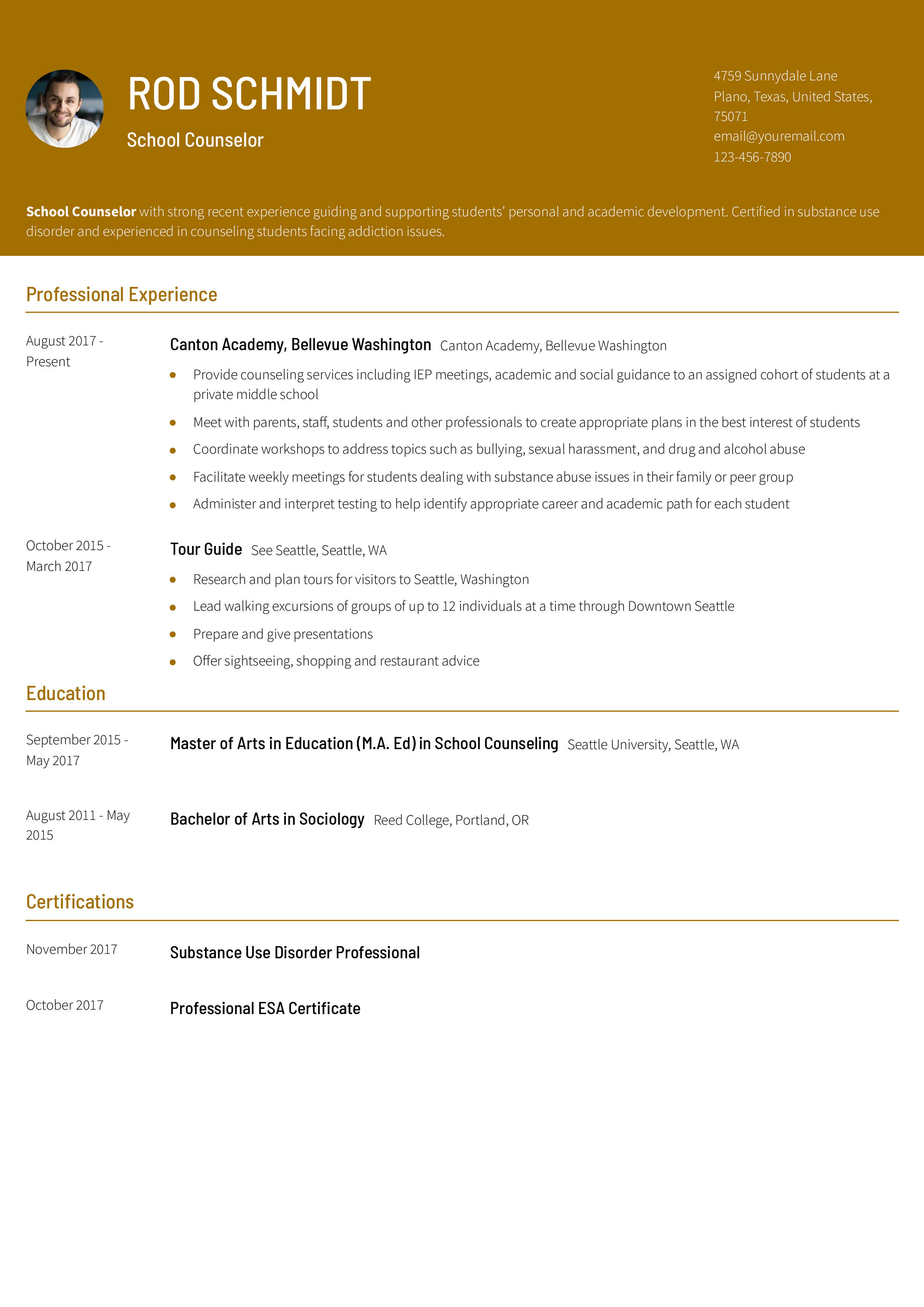 School Counselor Resume Examples and Templates for 2024