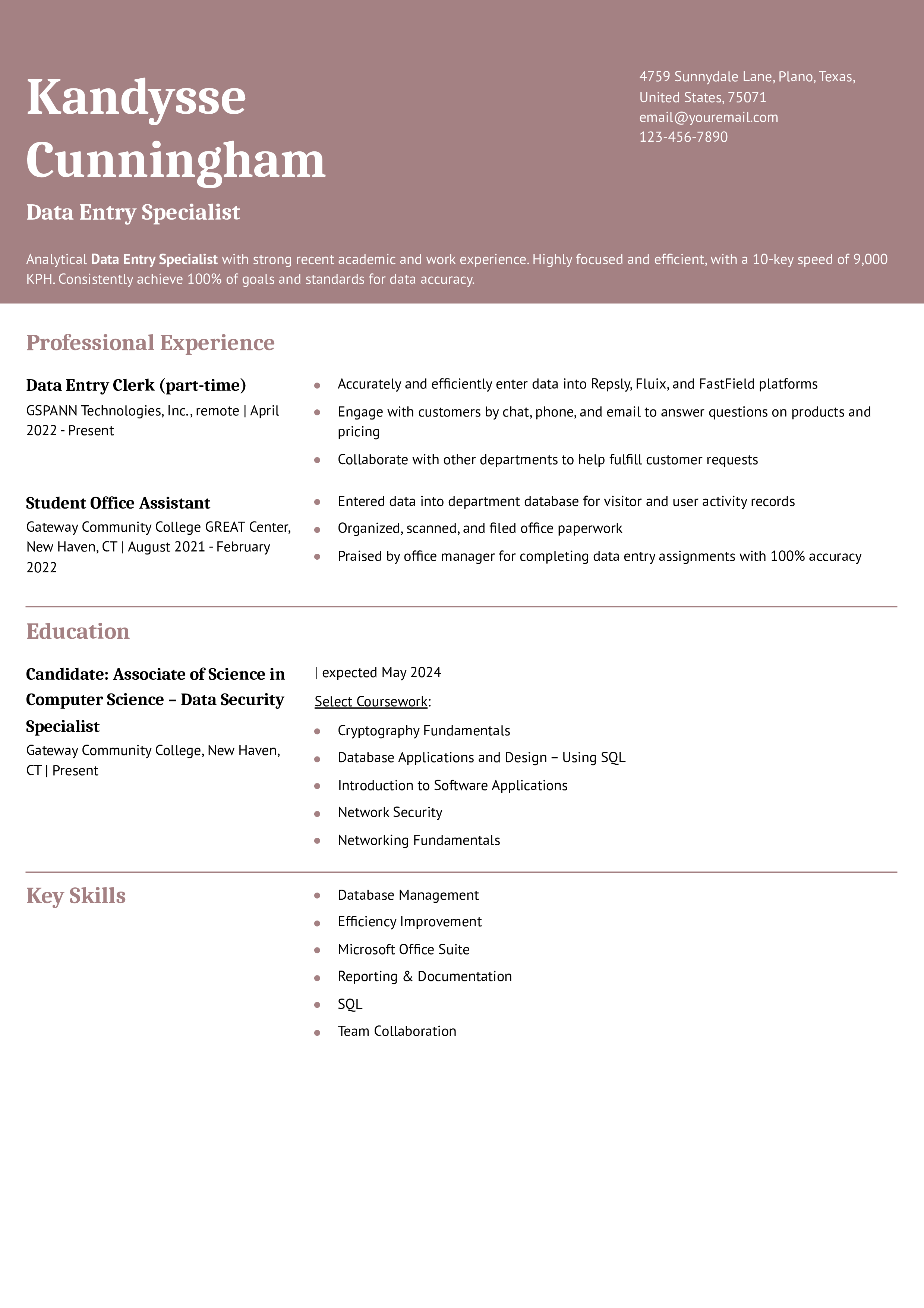 10 Data Entry Resume Examples and Templates for 2024