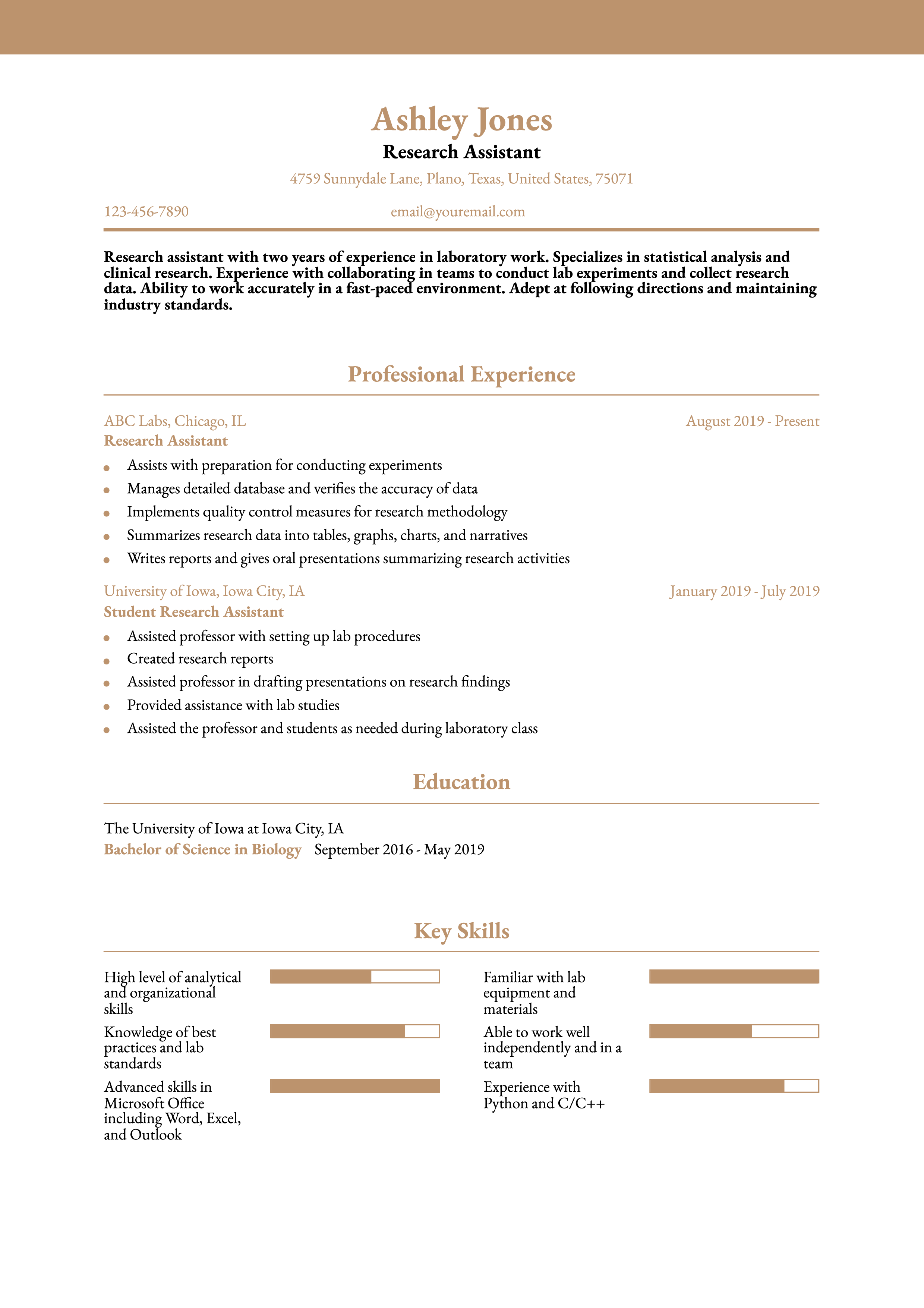 10 Research Assistant Resume Examples and Templates for 2024