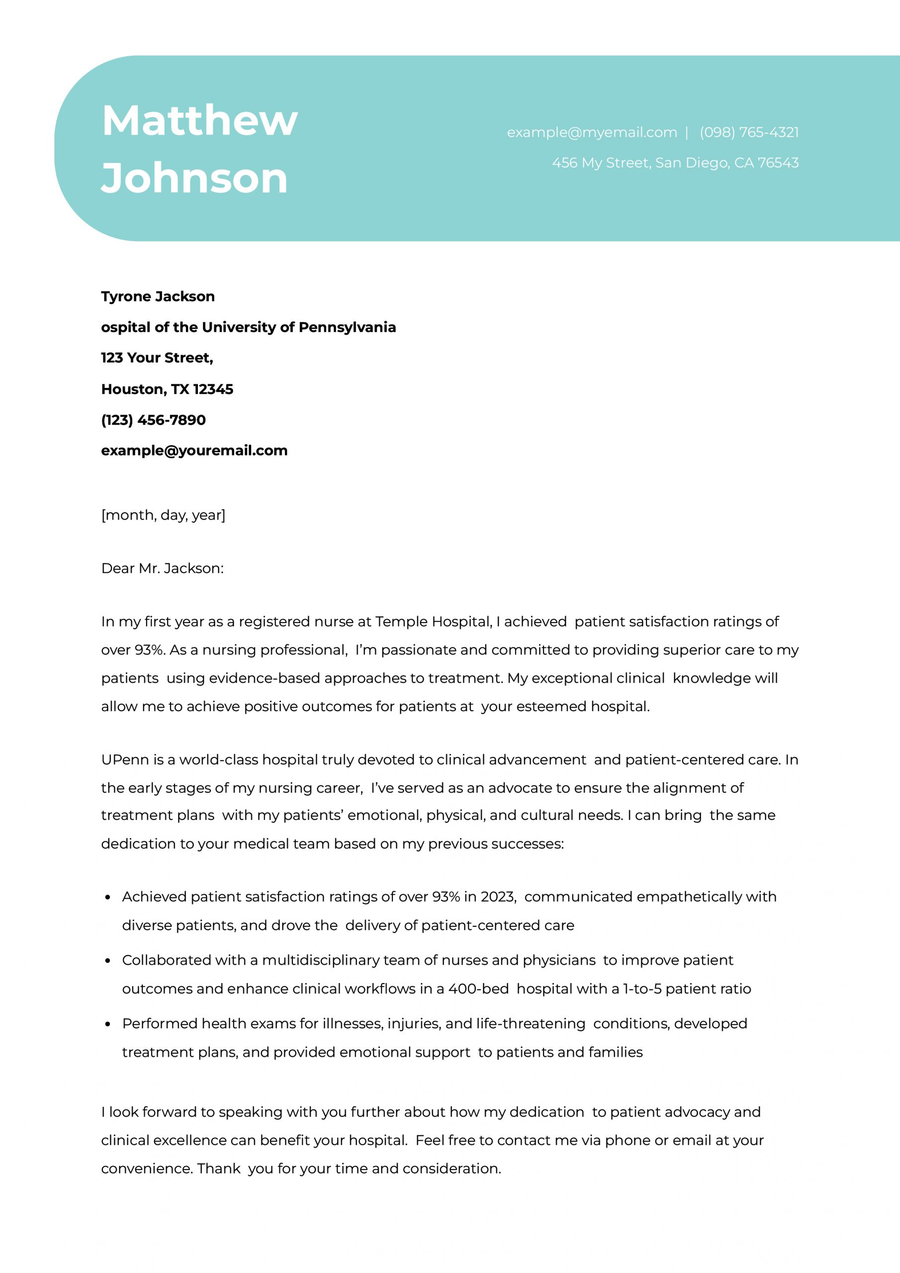 Entry-Level Nurse Cover Letter Examples and Templates for 2024