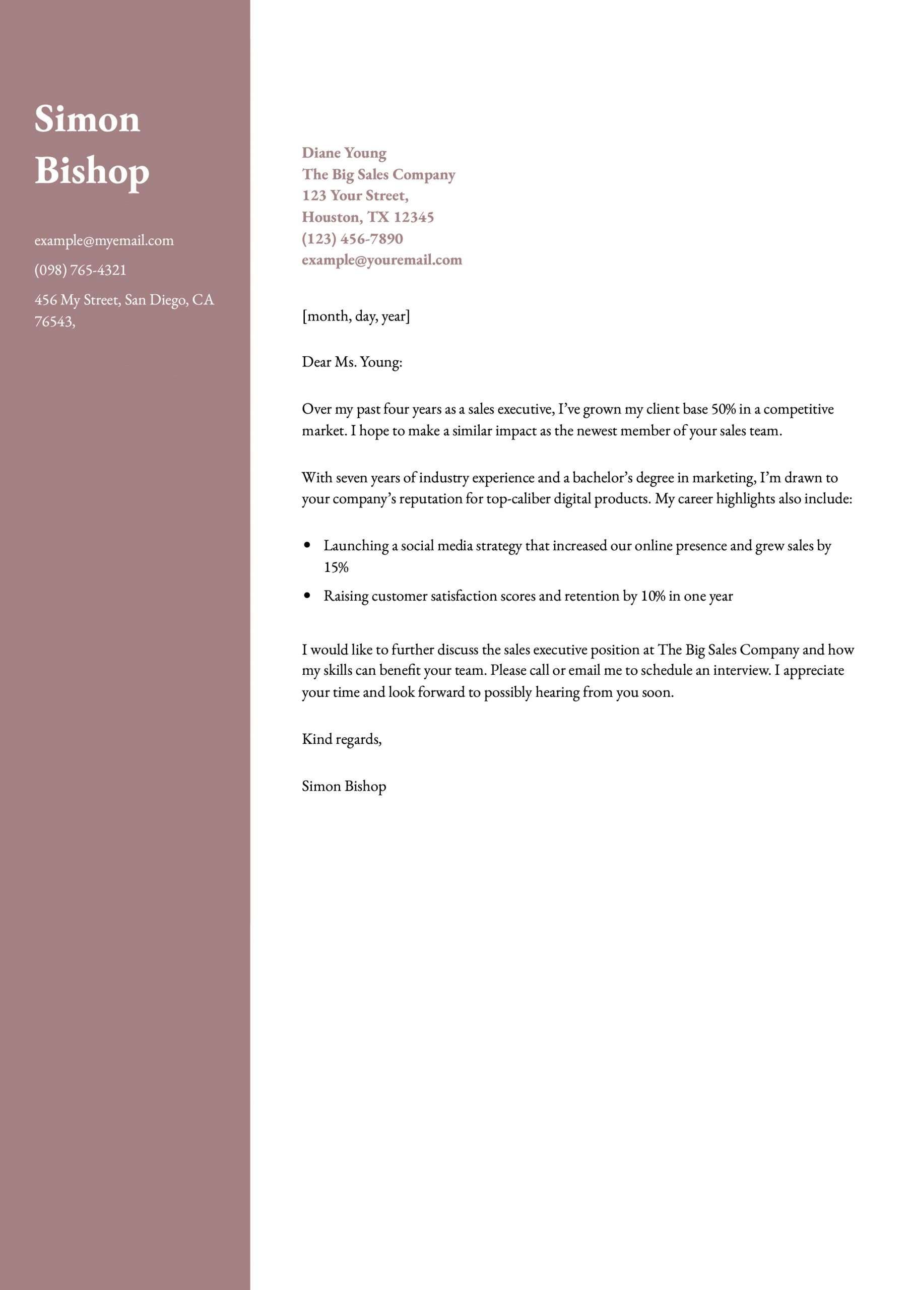 Sales Cover Letter Examples and Templates for 2024