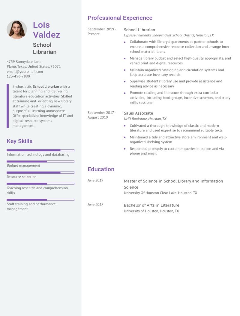 Librarian Resume Examples and Templates for 2024