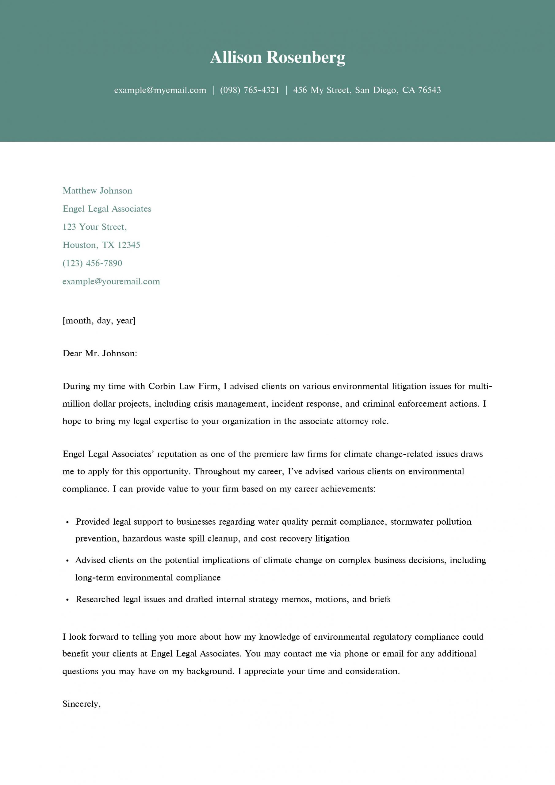 Lawyer Cover Letter Examples and Templates for 2024