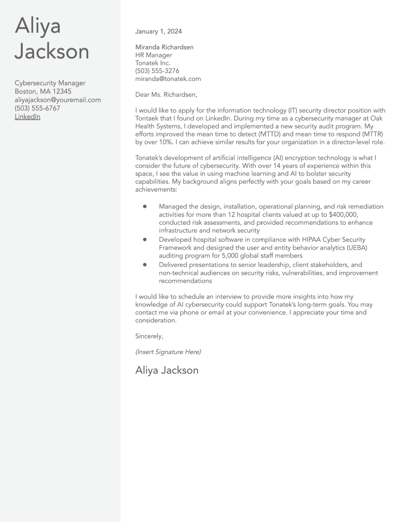 Computer Science Cover Letter Examples and Templates for 2024