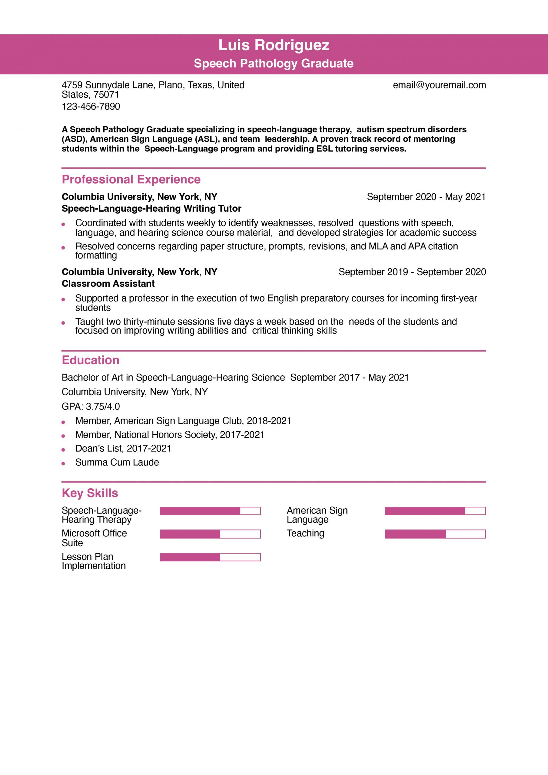 Graduate School Resume Examples and Templates for 2024