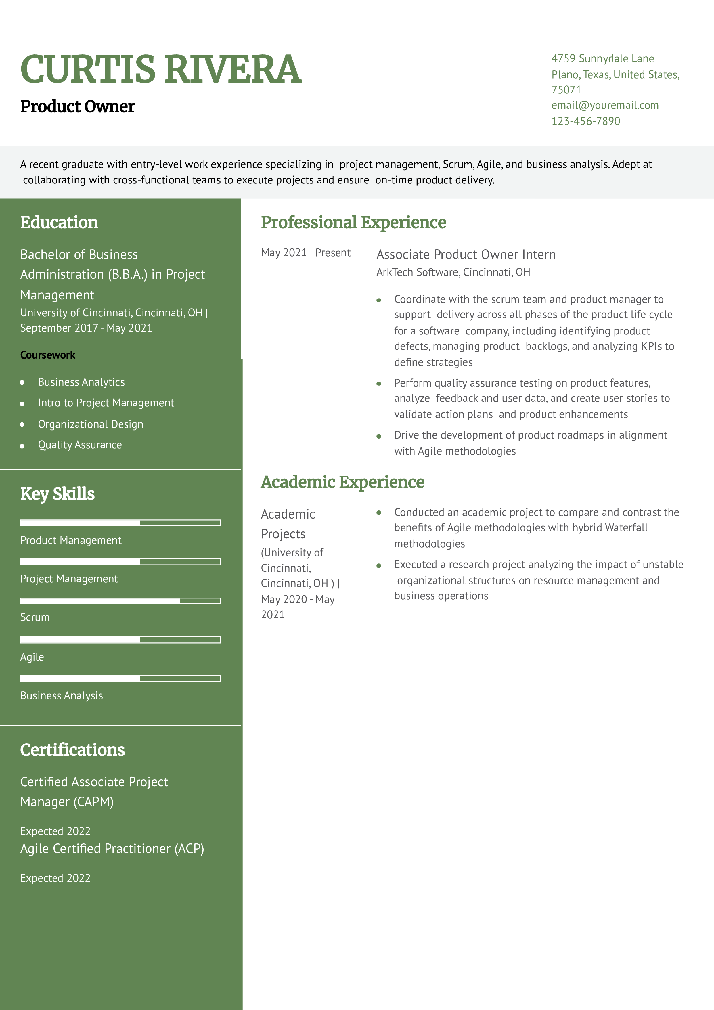 Product Owner Resume Examples and Templates for 2024