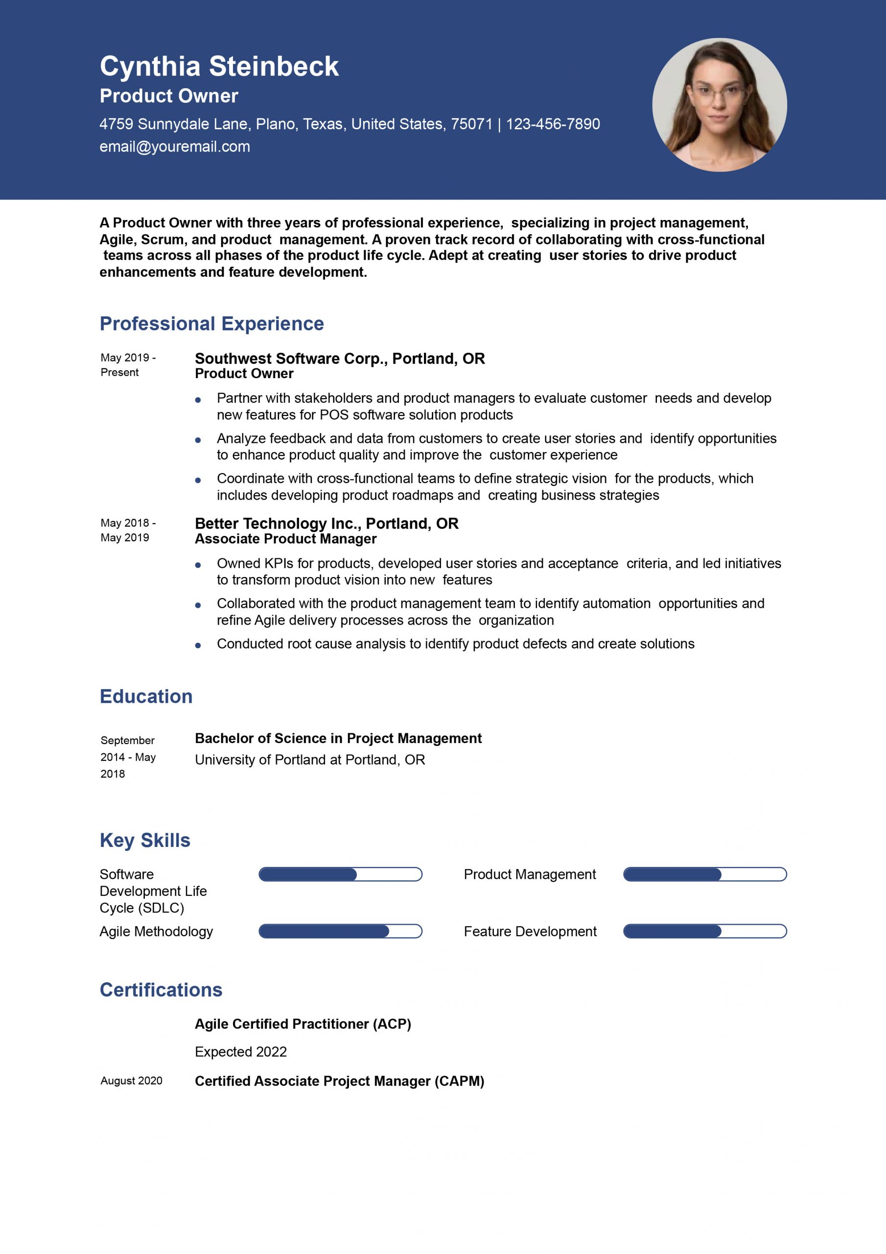 Product Owner Resume Examples and Templates for 2024