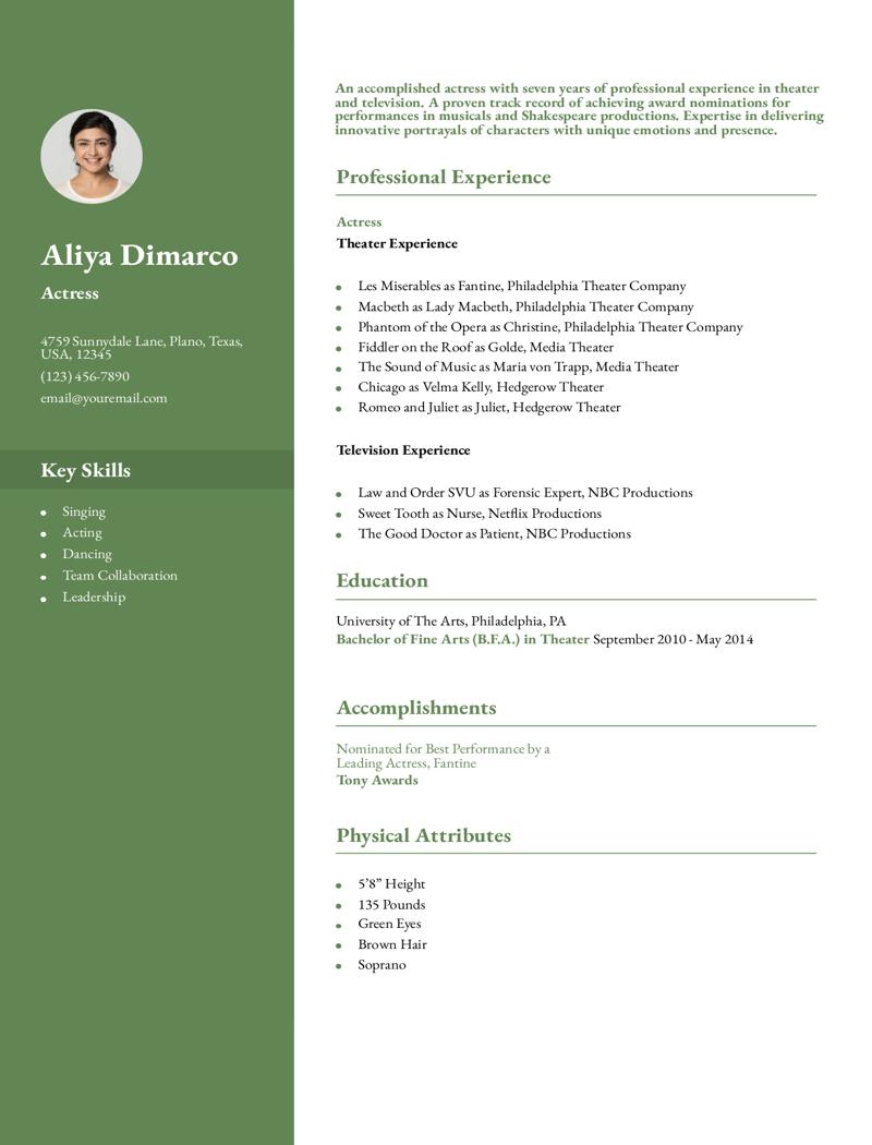 Theater Resume Examples and Templates for 2024