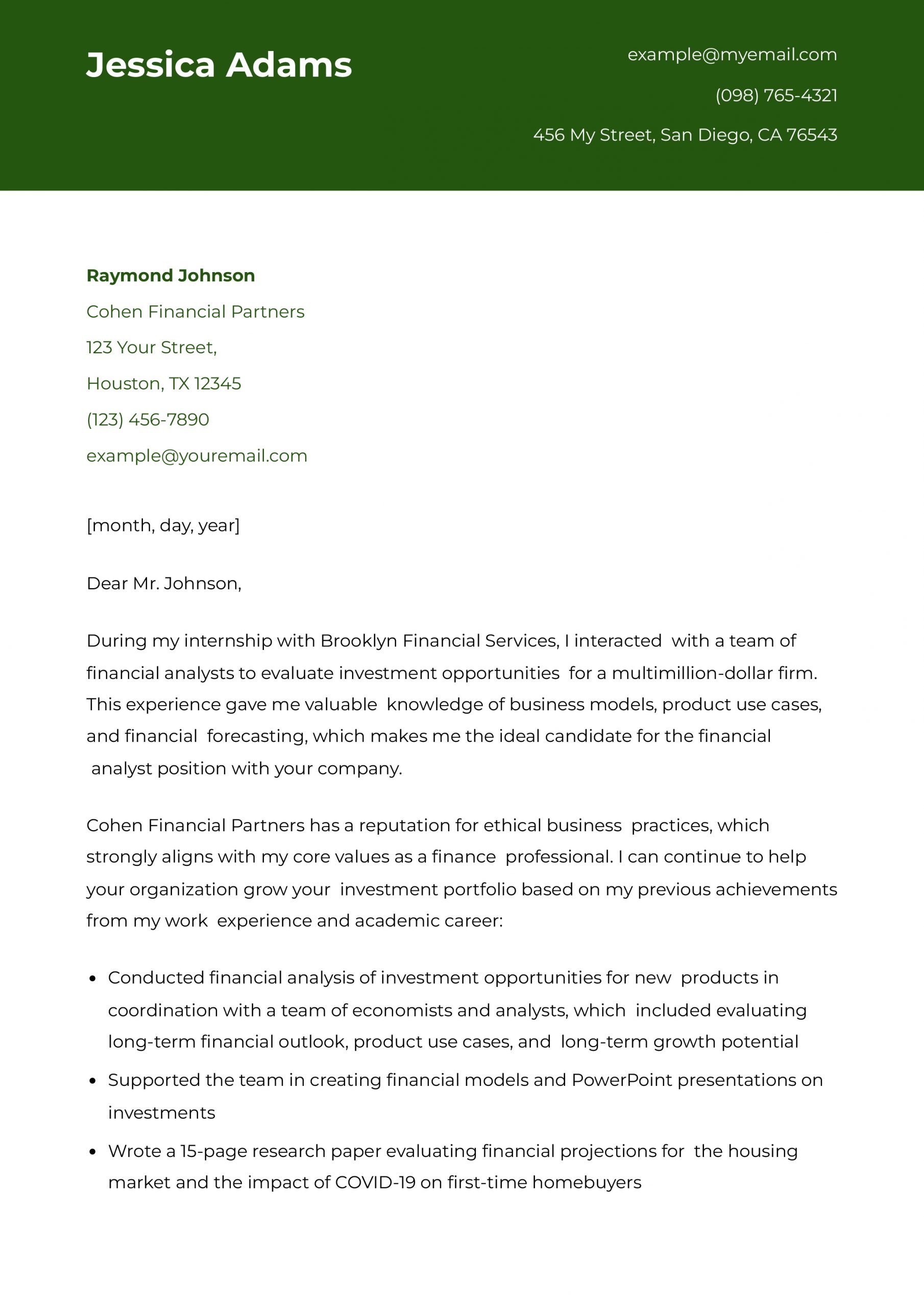Recent Graduate Cover Letter Examples and Templates for 2024