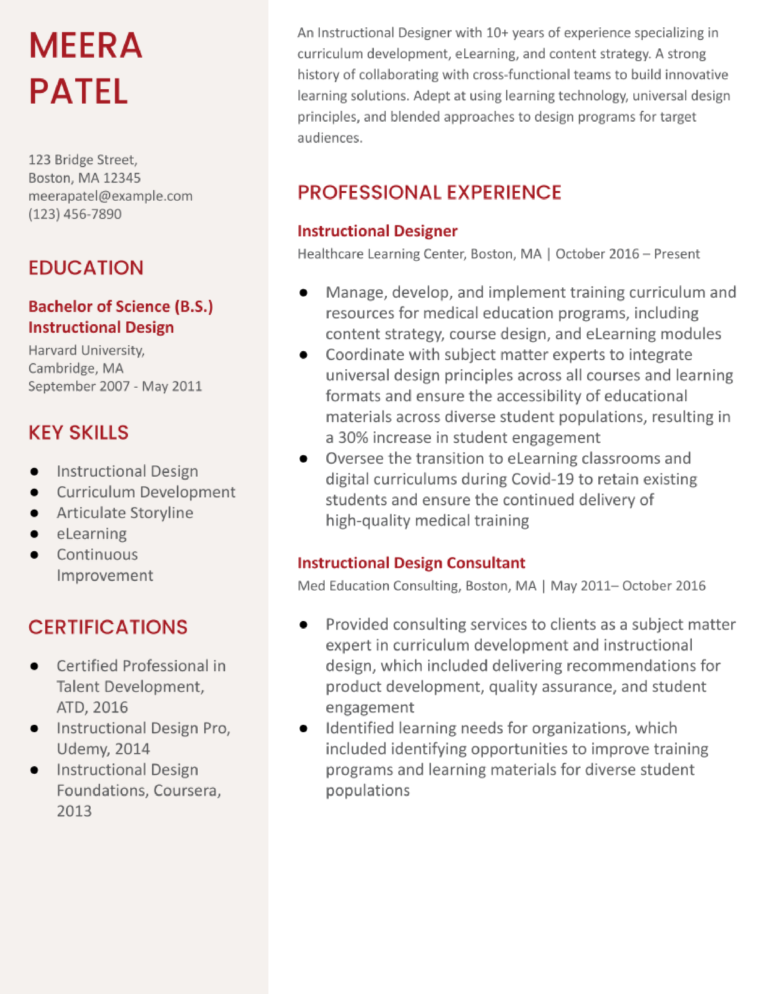 Instructional Designer Resume Examples And Templates Vrogue Co   Instructional Designer Resume Examples And Templates For 2023 768x994 