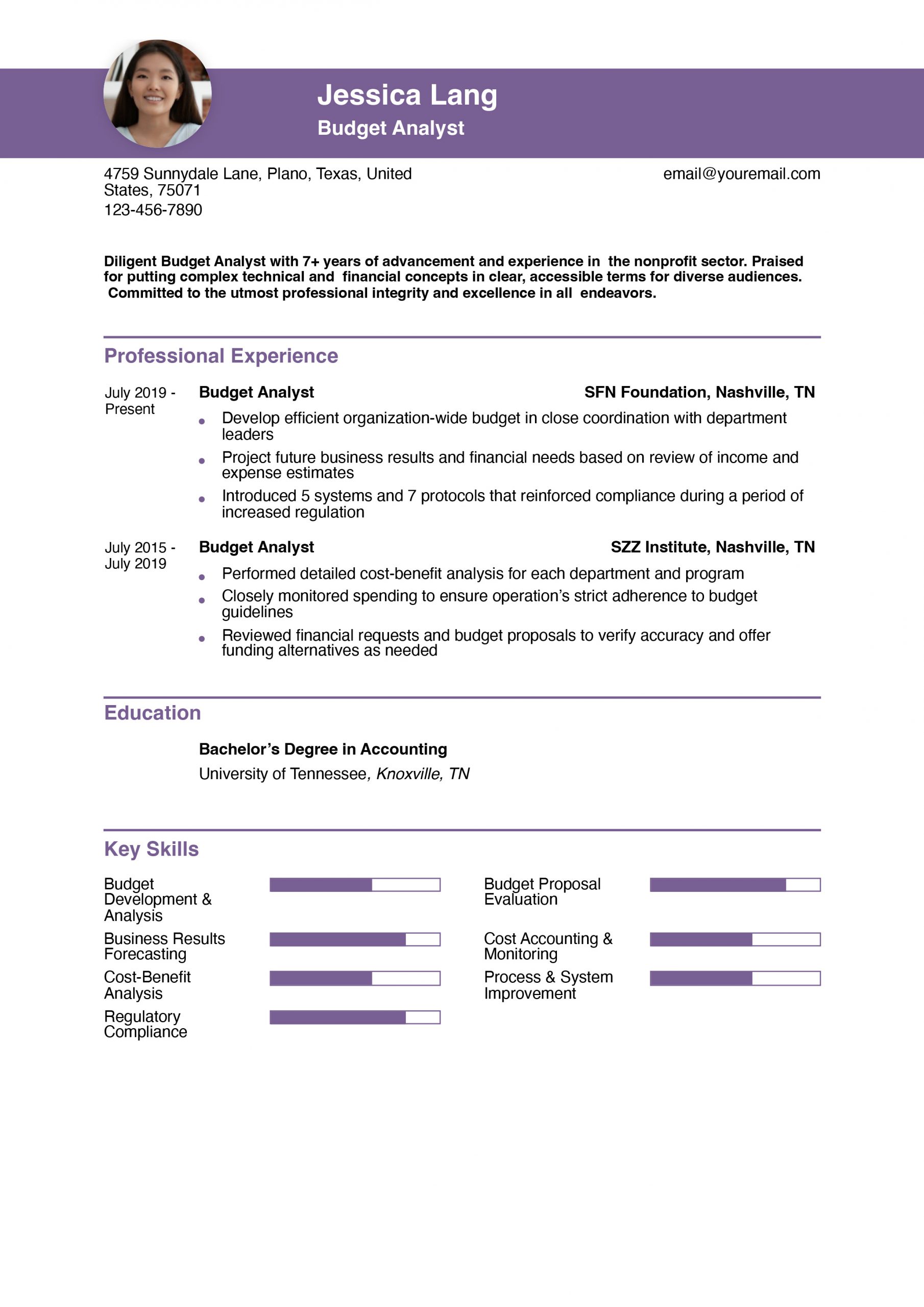 Budget Analyst Resume Examples and Templates for 2024
