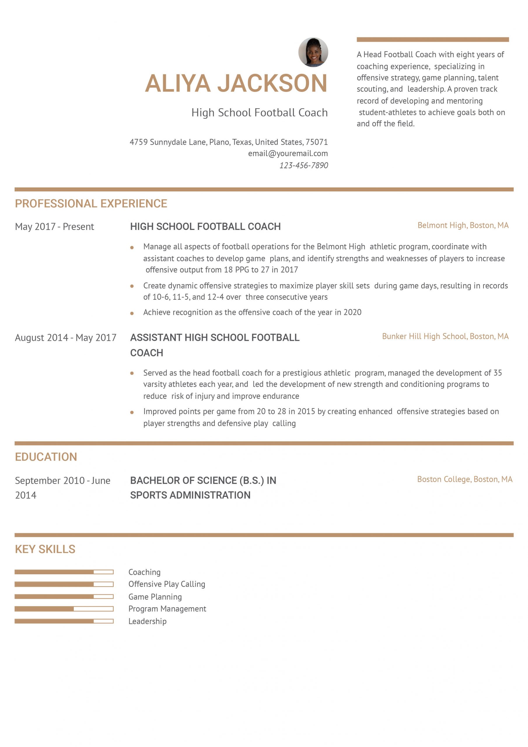 Creating the Perfect Football Coach Resume: A Comprehensive Guide