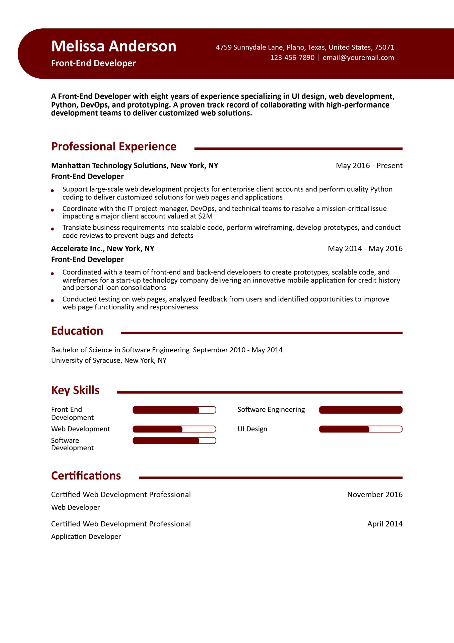 Computers and Technology Resume Examples and Templates for 2024