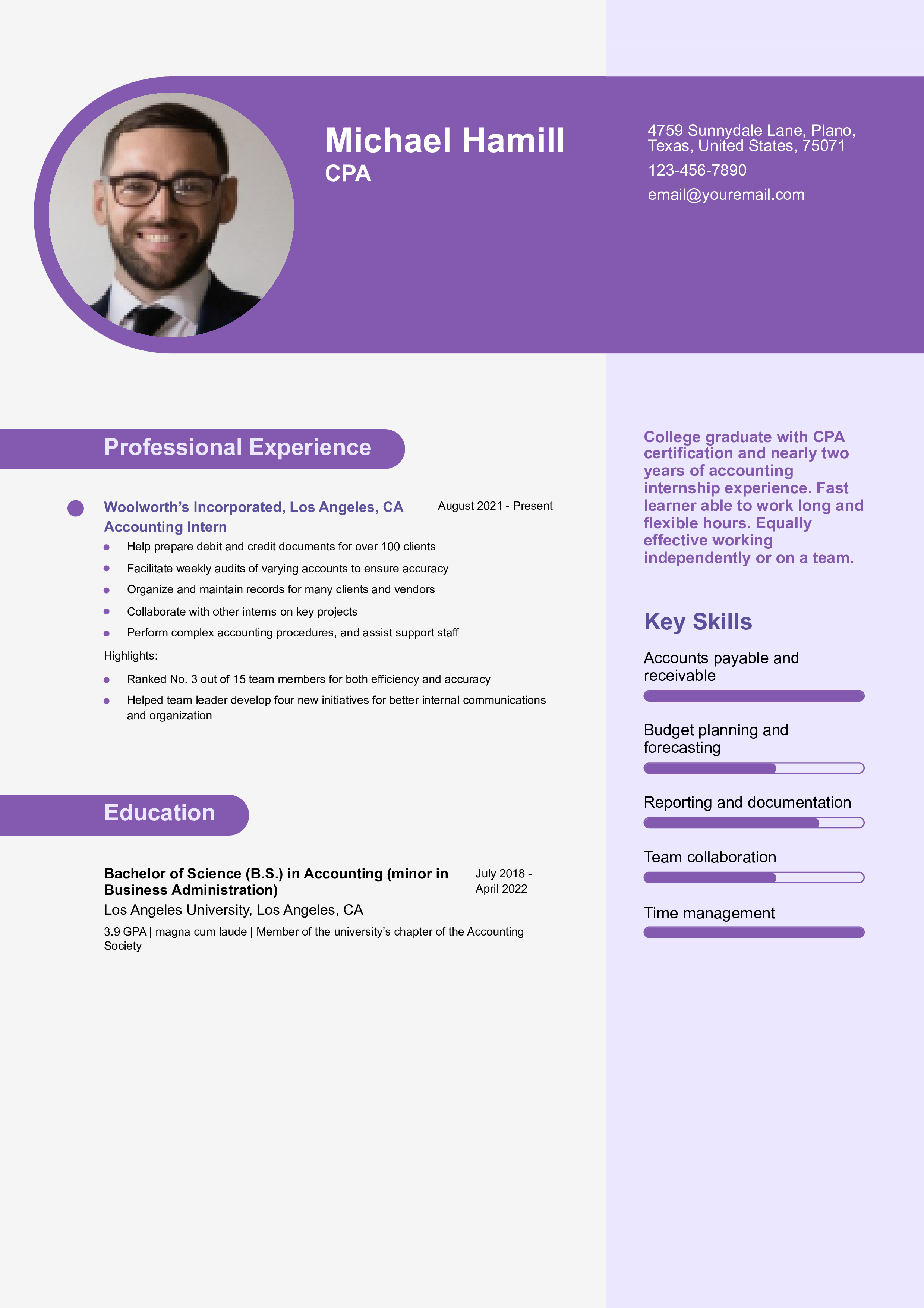 Accountant Resume Examples and Templates for 2024