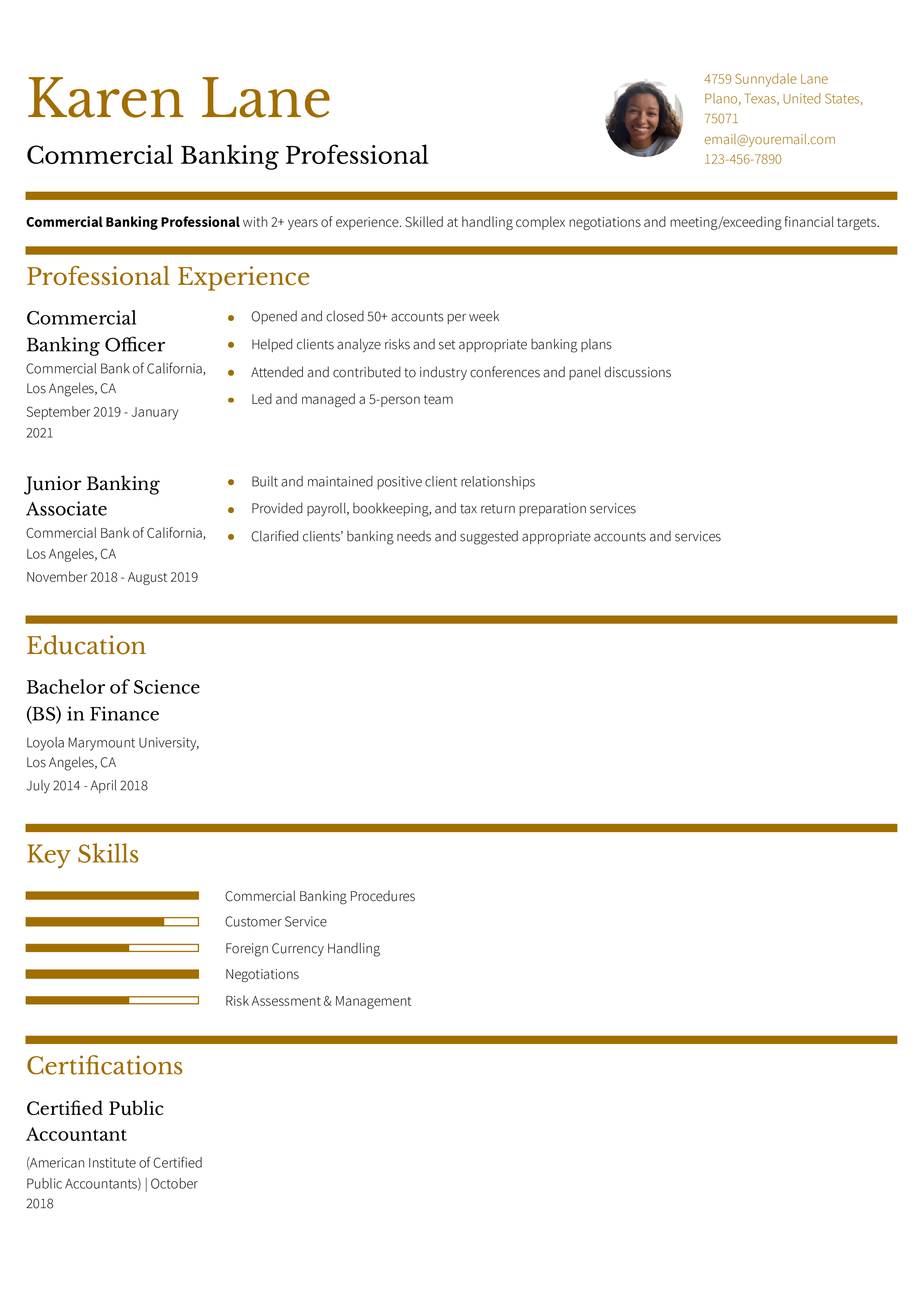 Banking Resume Examples and Templates for 2024