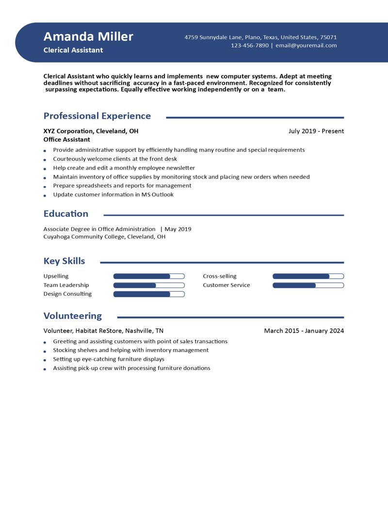 Clerical Resume Examples and Templates for 2024