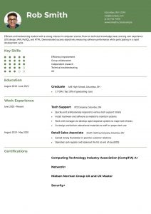 Computer Science Student Resume Example