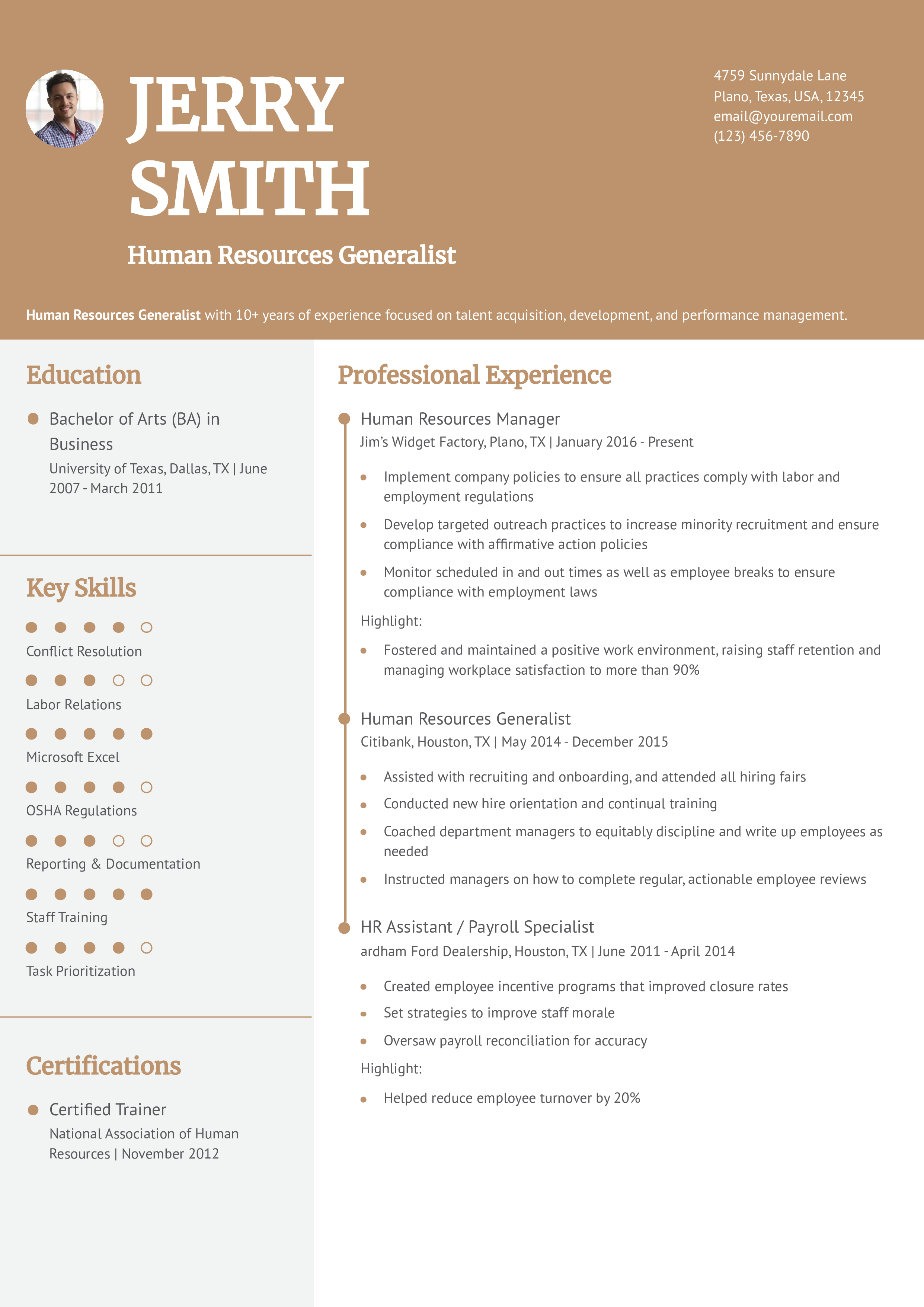 15 Human Resources Resume Examples and Templates for 2025 