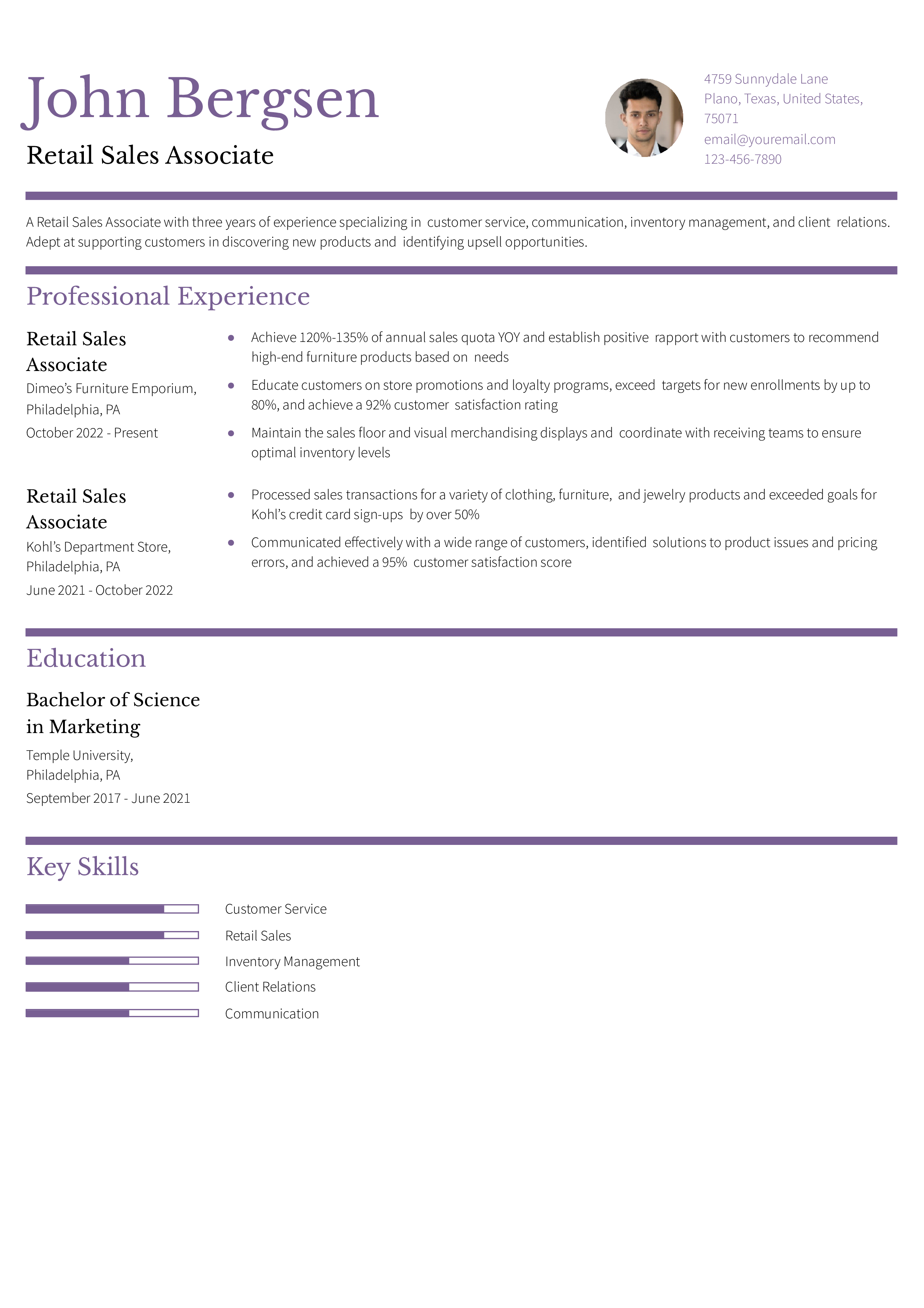 Retail Sales Associate Resume Examples and Templates for 2024