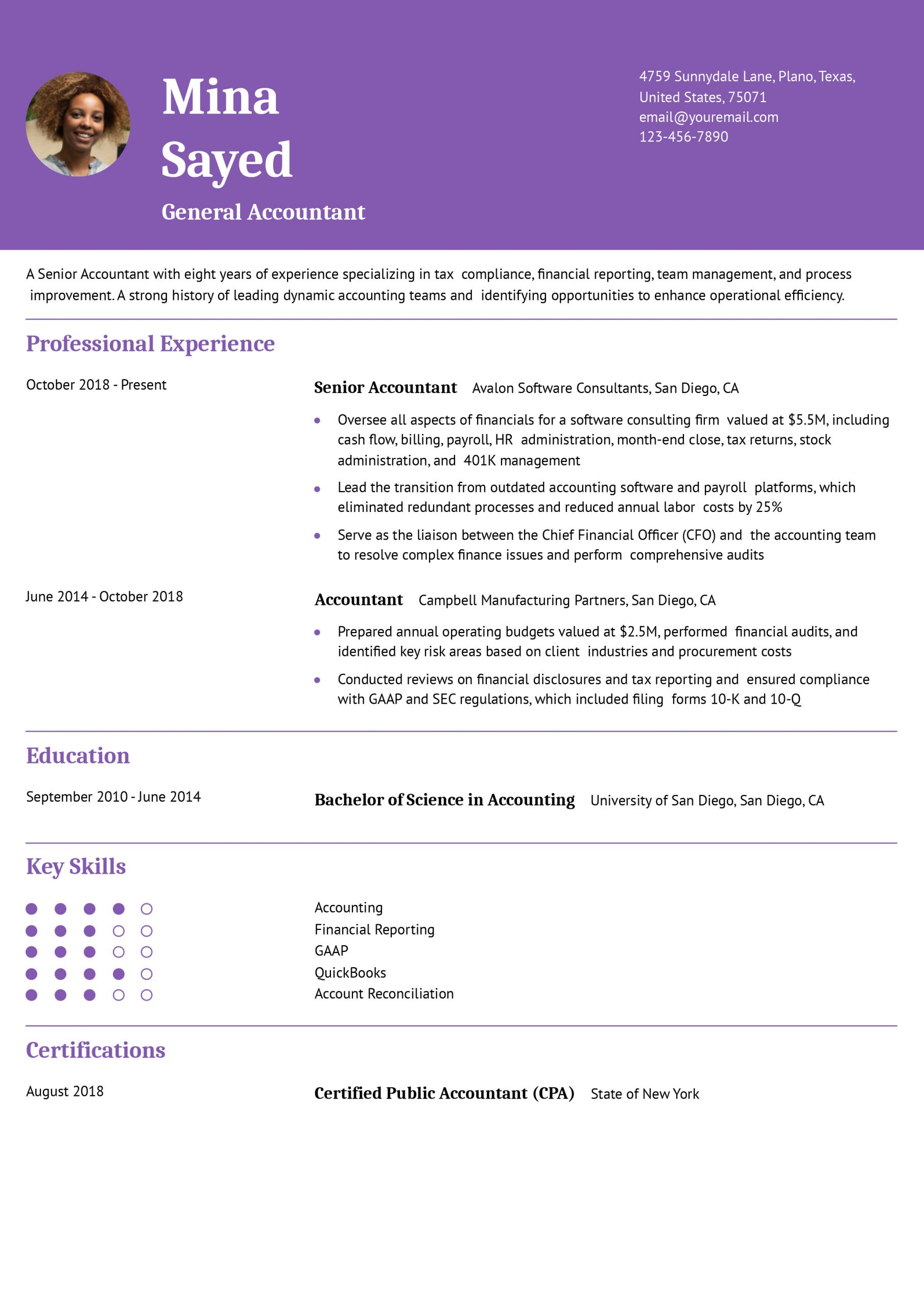 General Accountant Resume Examples and Templates for 2024