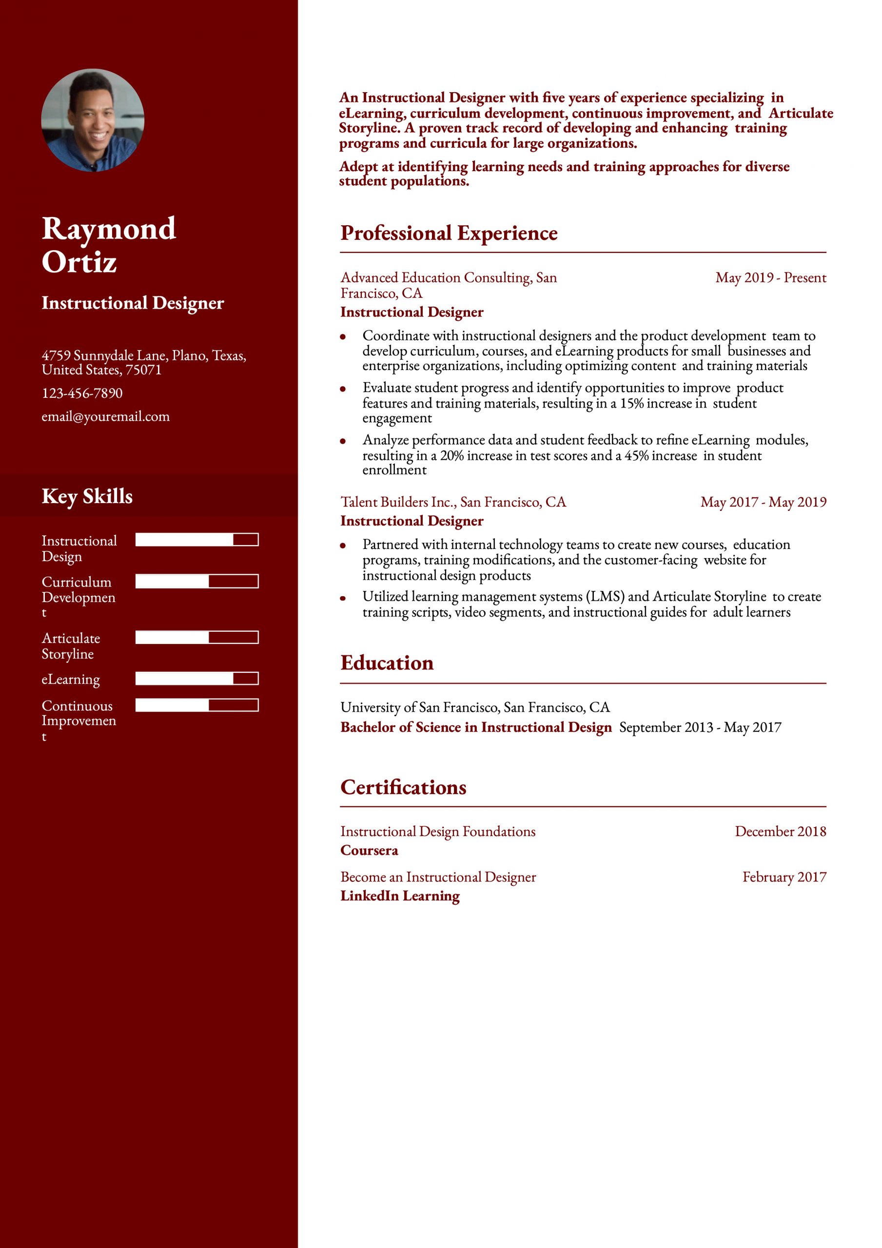 Instructional Designer Resume Examples and Templates for 2024