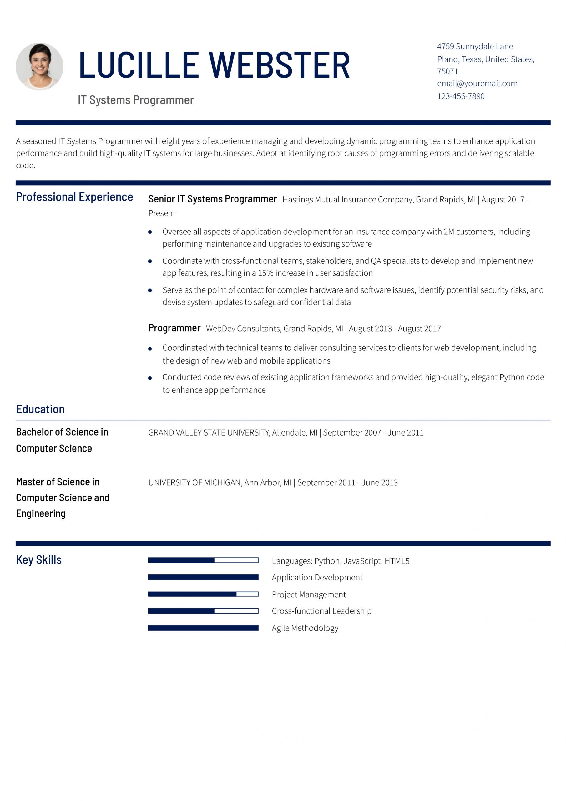 Programmer Resume Examples and Templates for 2024