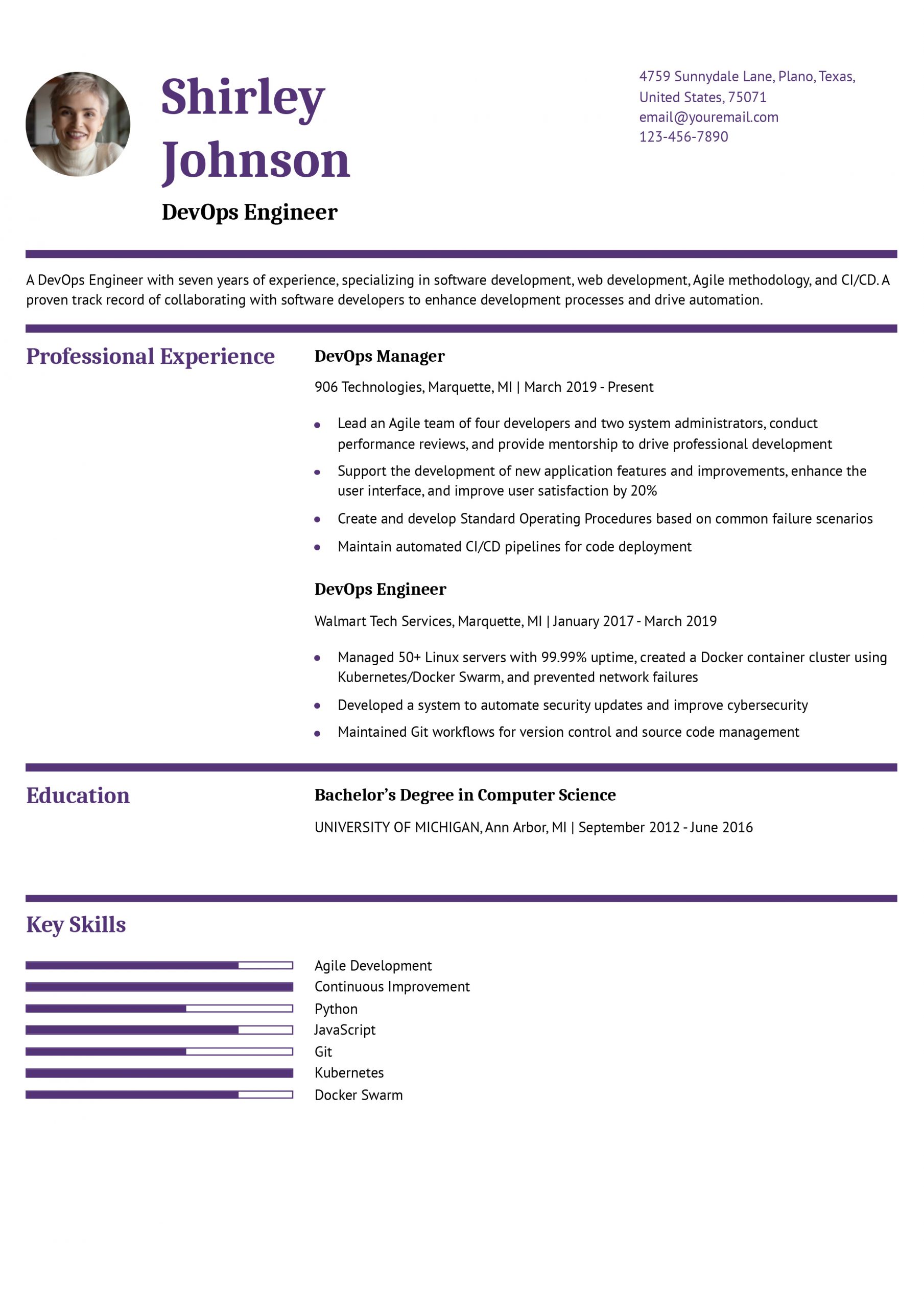 DevOps Engineer Resume Examples and Templates for 2024