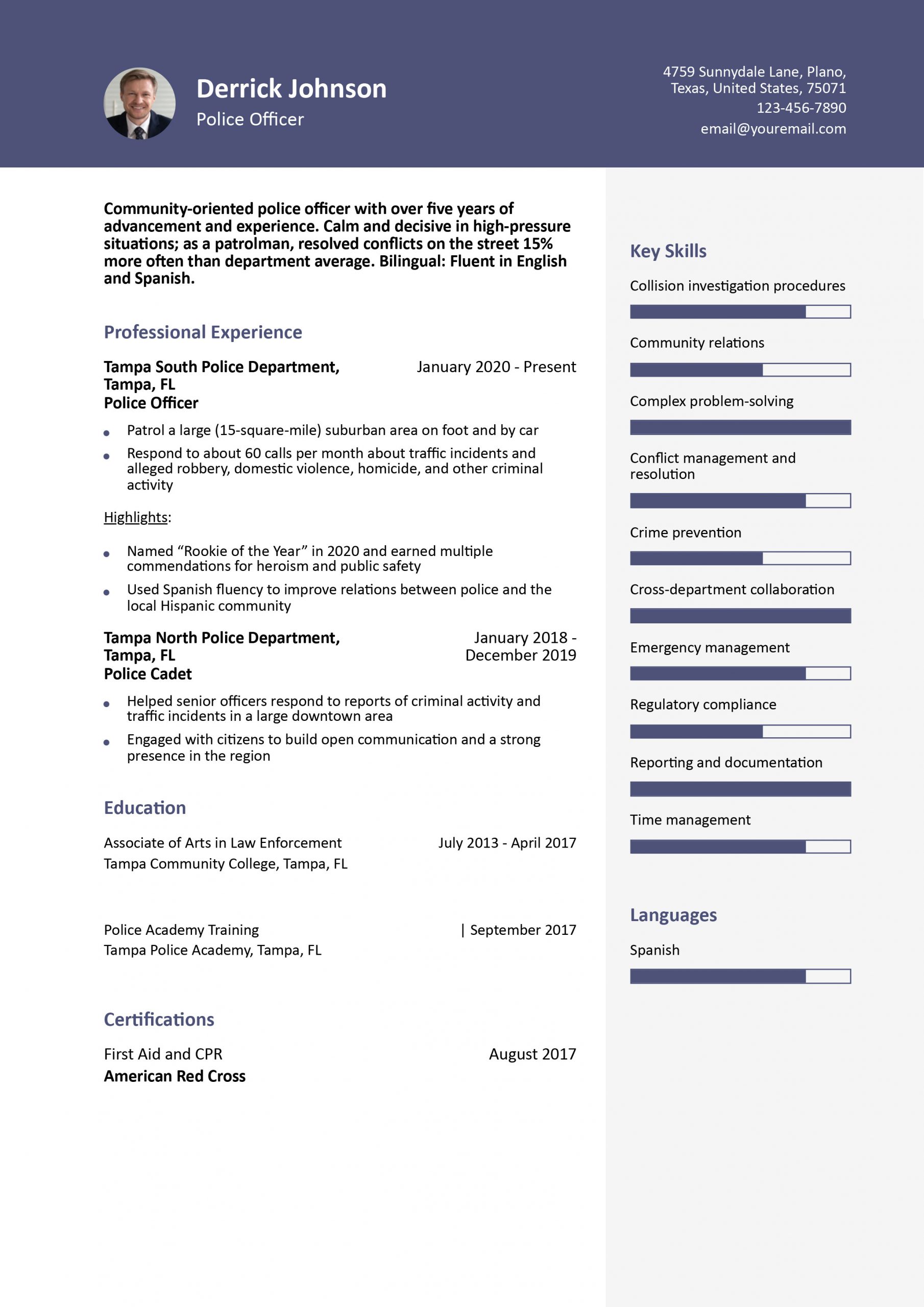 Law Enforcement Resume Examples and Templates for 2024