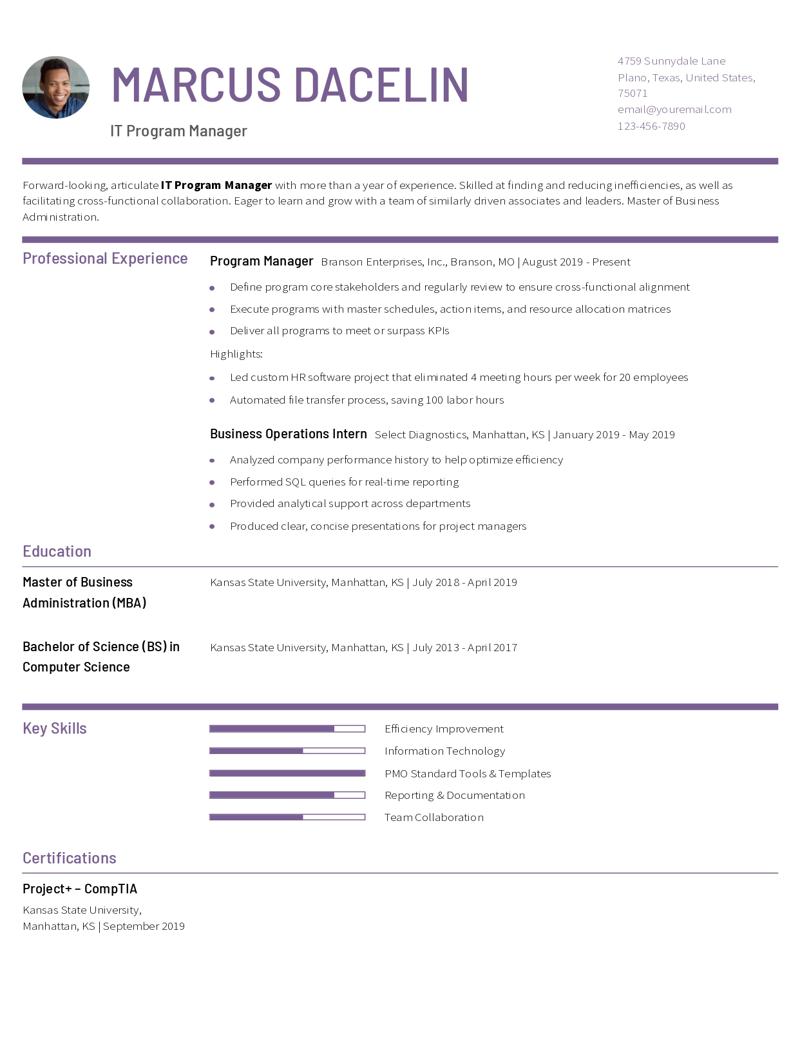 Program Manager Resume Examples and Templates for 2024