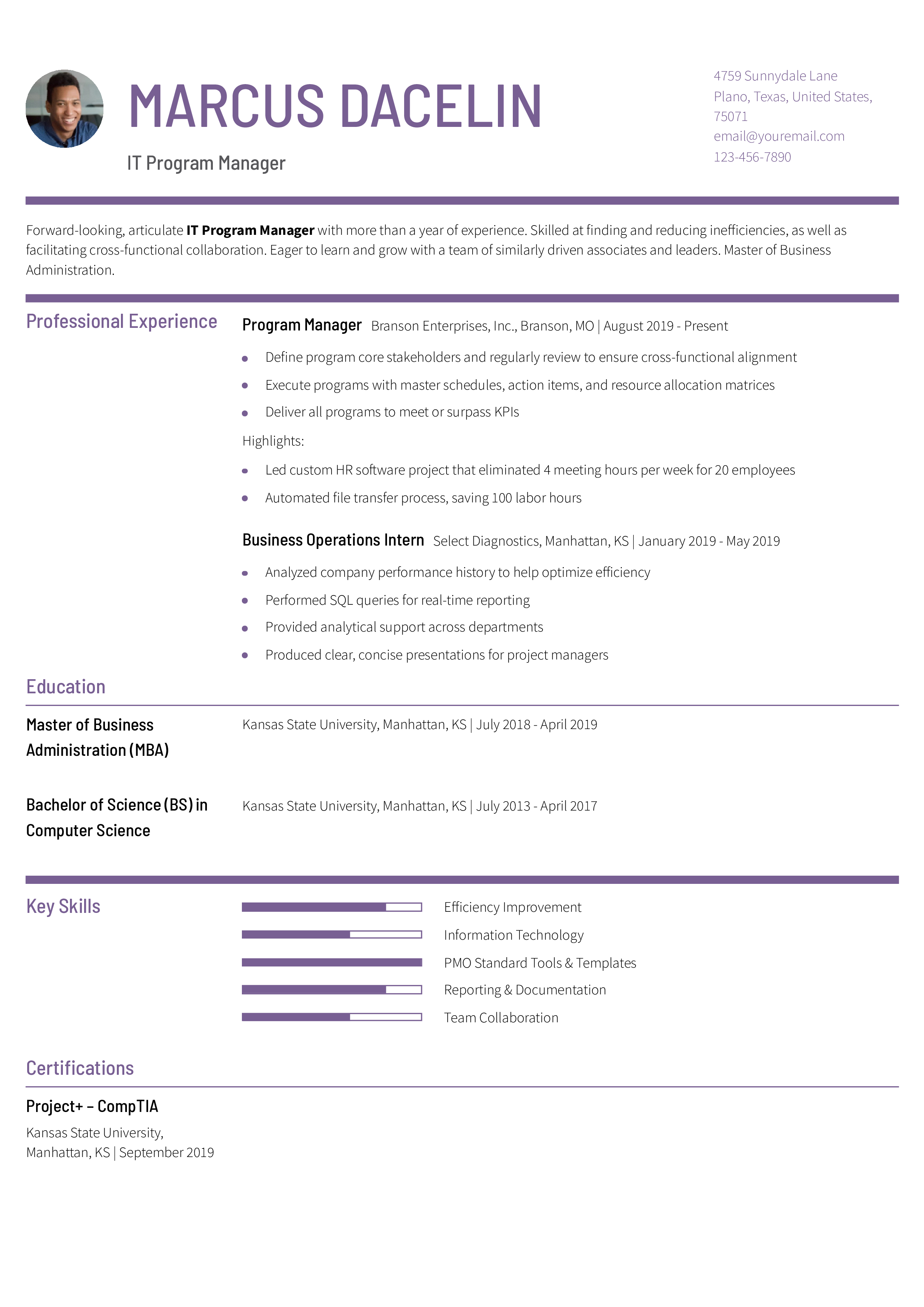 9 Program Manager Resume Examples and Templates for 2024