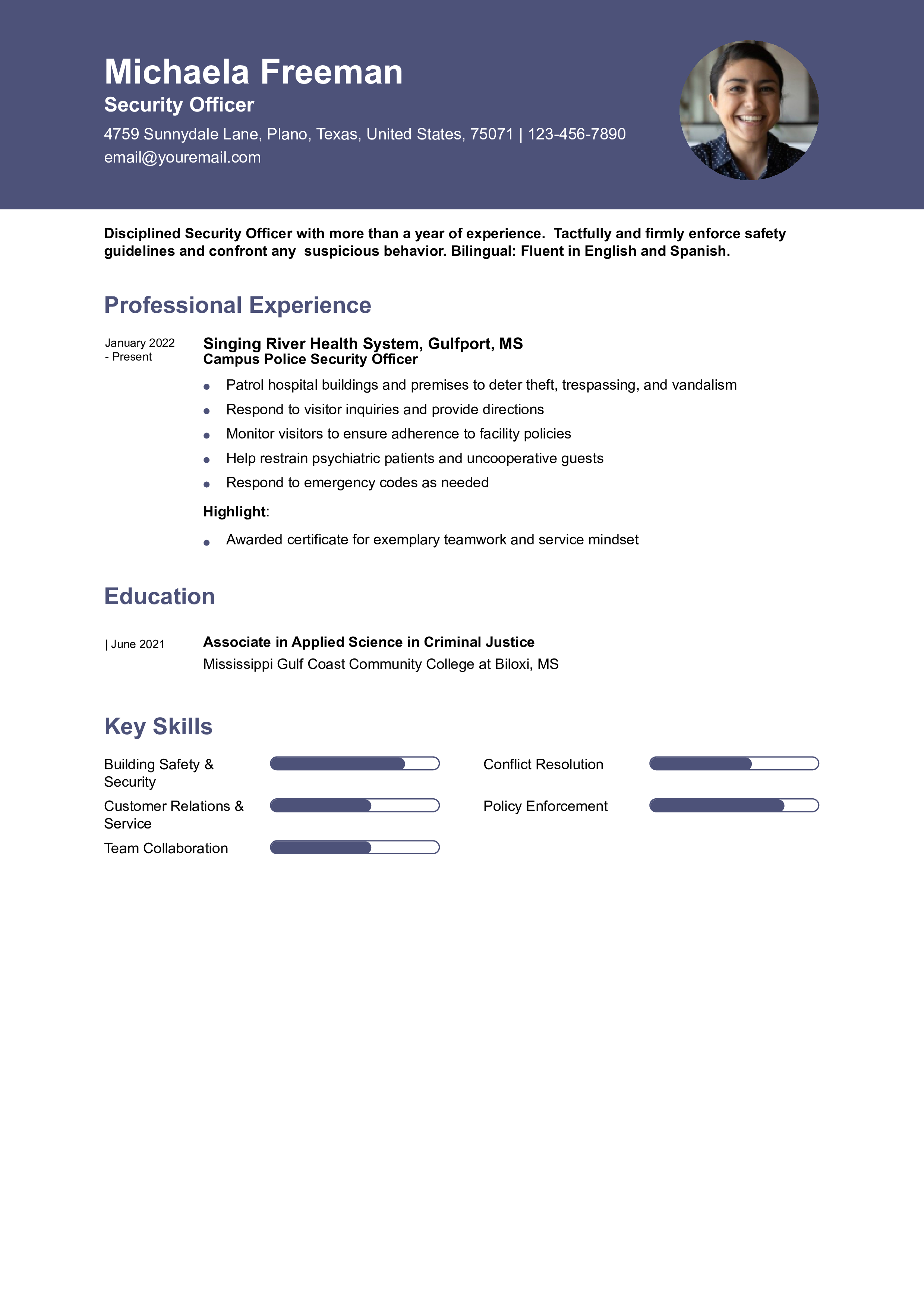 Security Guard Resume Examples and Templates for 2024