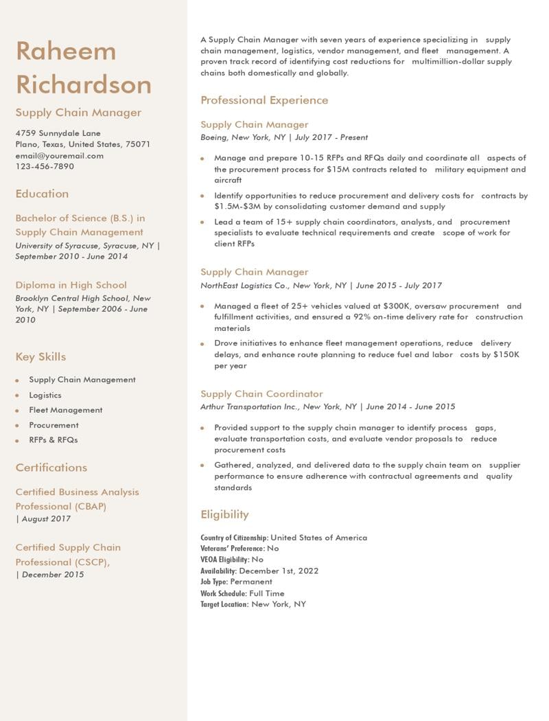 Federal Resume Examples and Templates for 2024