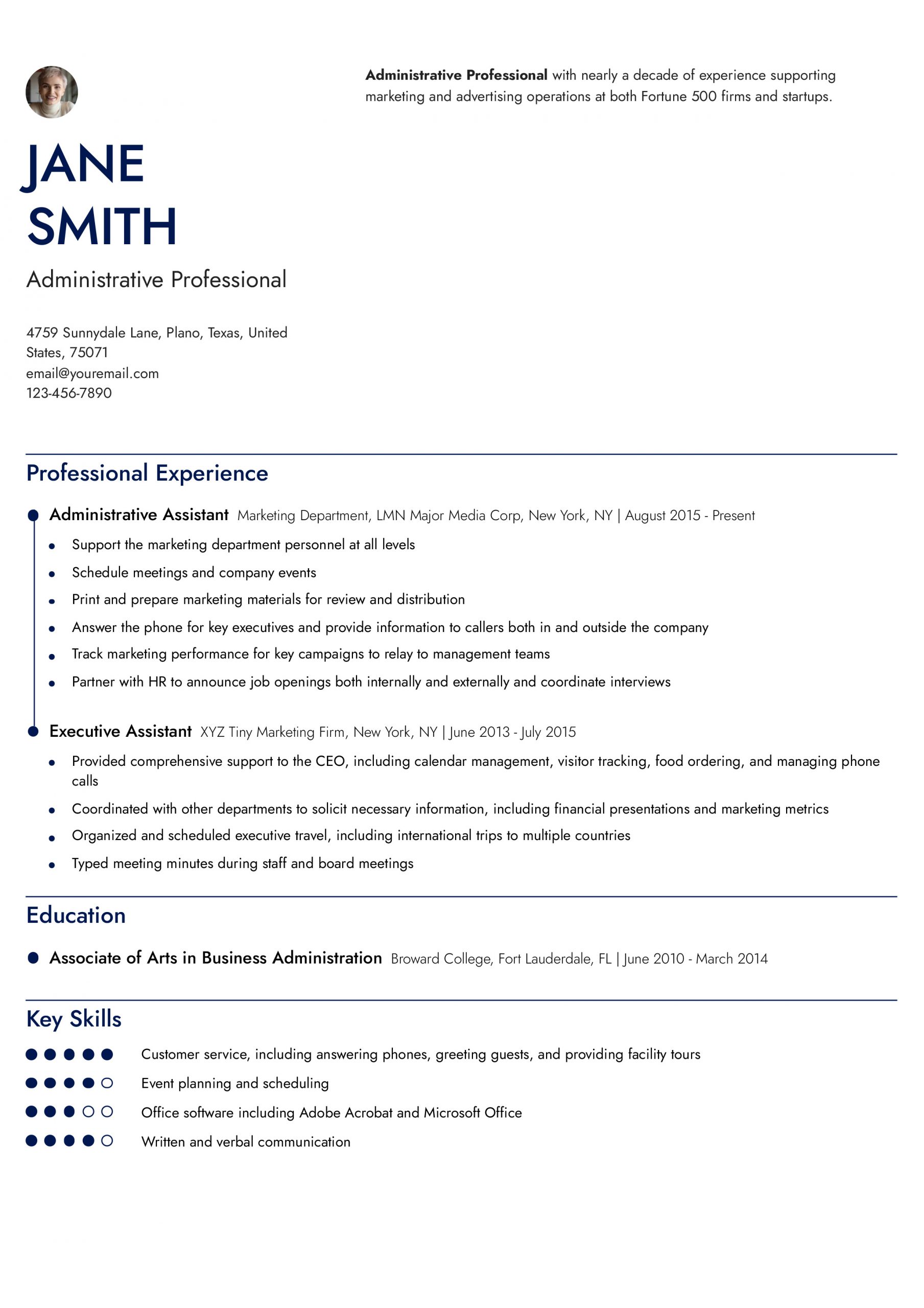 Administrative Assistant Resume Examples and Templates for 2024