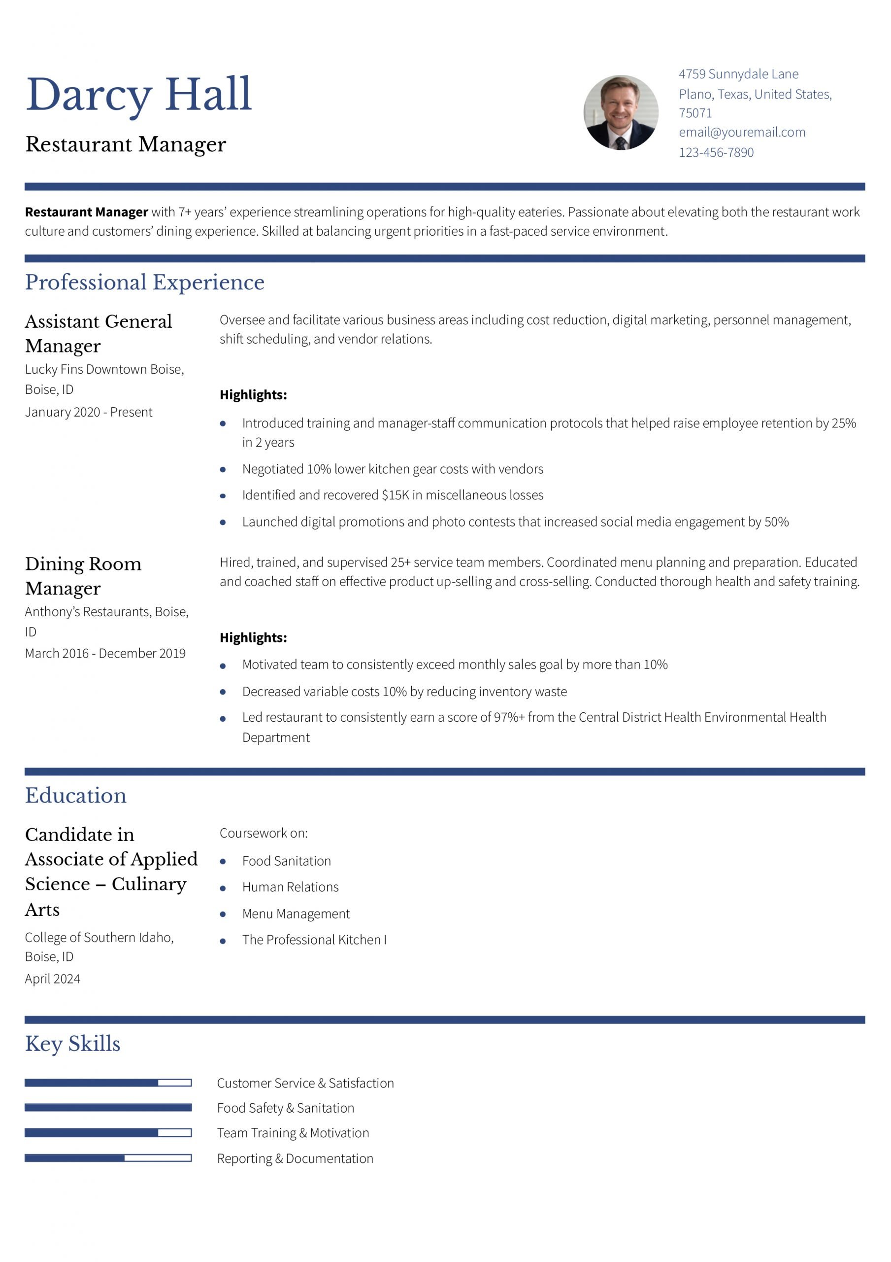 Management Resume Examples and Templates for 2024