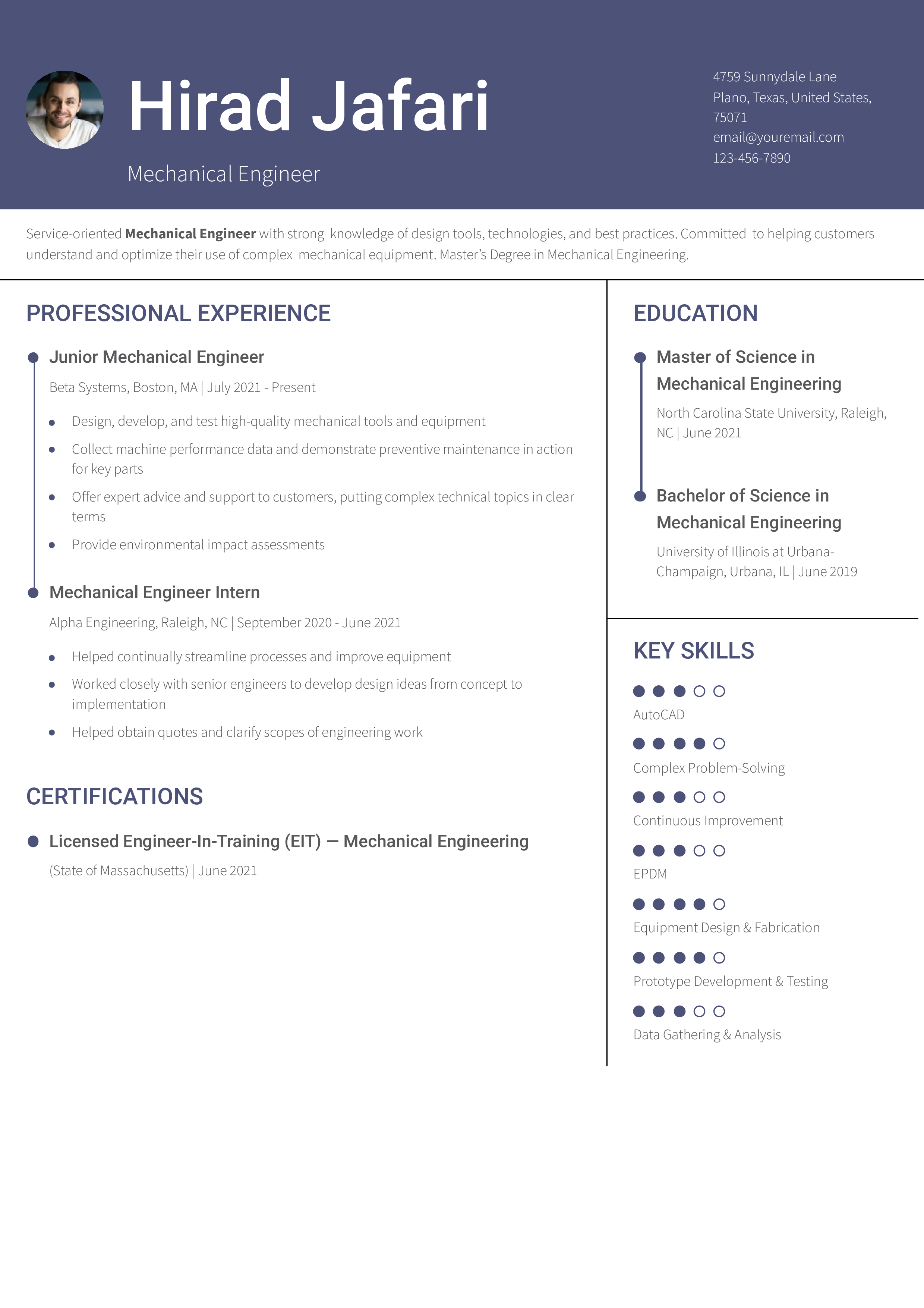 9 Mechanical Engineer Resume Examples and Templates for 2024