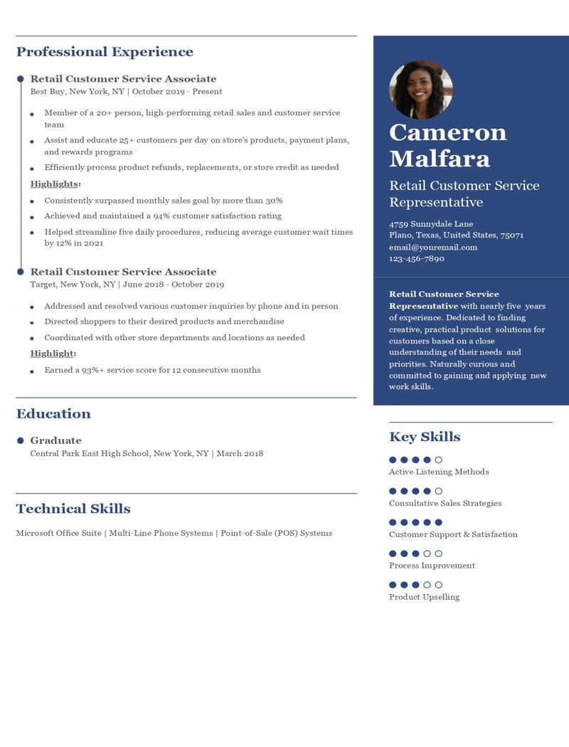 Retail Resume Examples and Templates for 2024