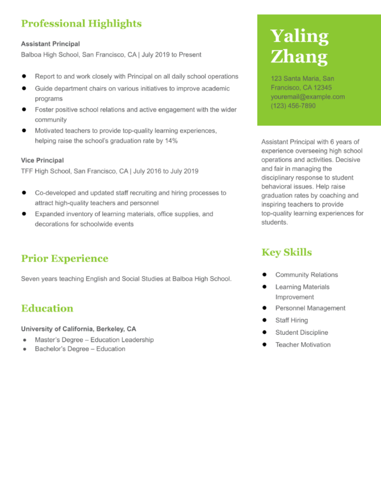 Assistant Principal Resume Examples And Templates For 2024   Assistant Principal Resume Examples And Templates Banner Image 768x994 