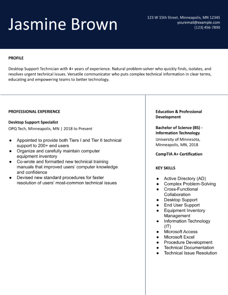 6+ Downloadable Blank Resume Templates