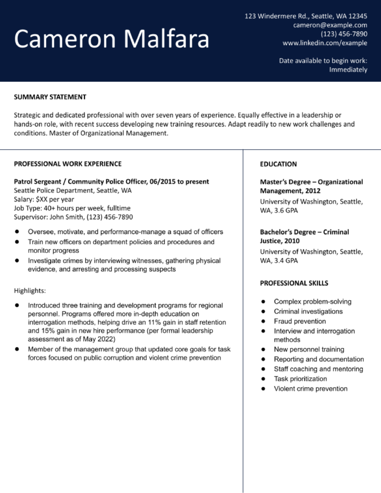 FBI Agent Resume Examples And Templates For 2024 ResumeBuilder