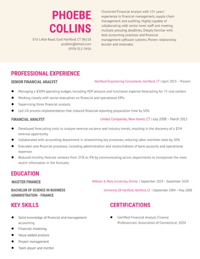 Financial Analyst Resume Examples and Templates for 2024 ...