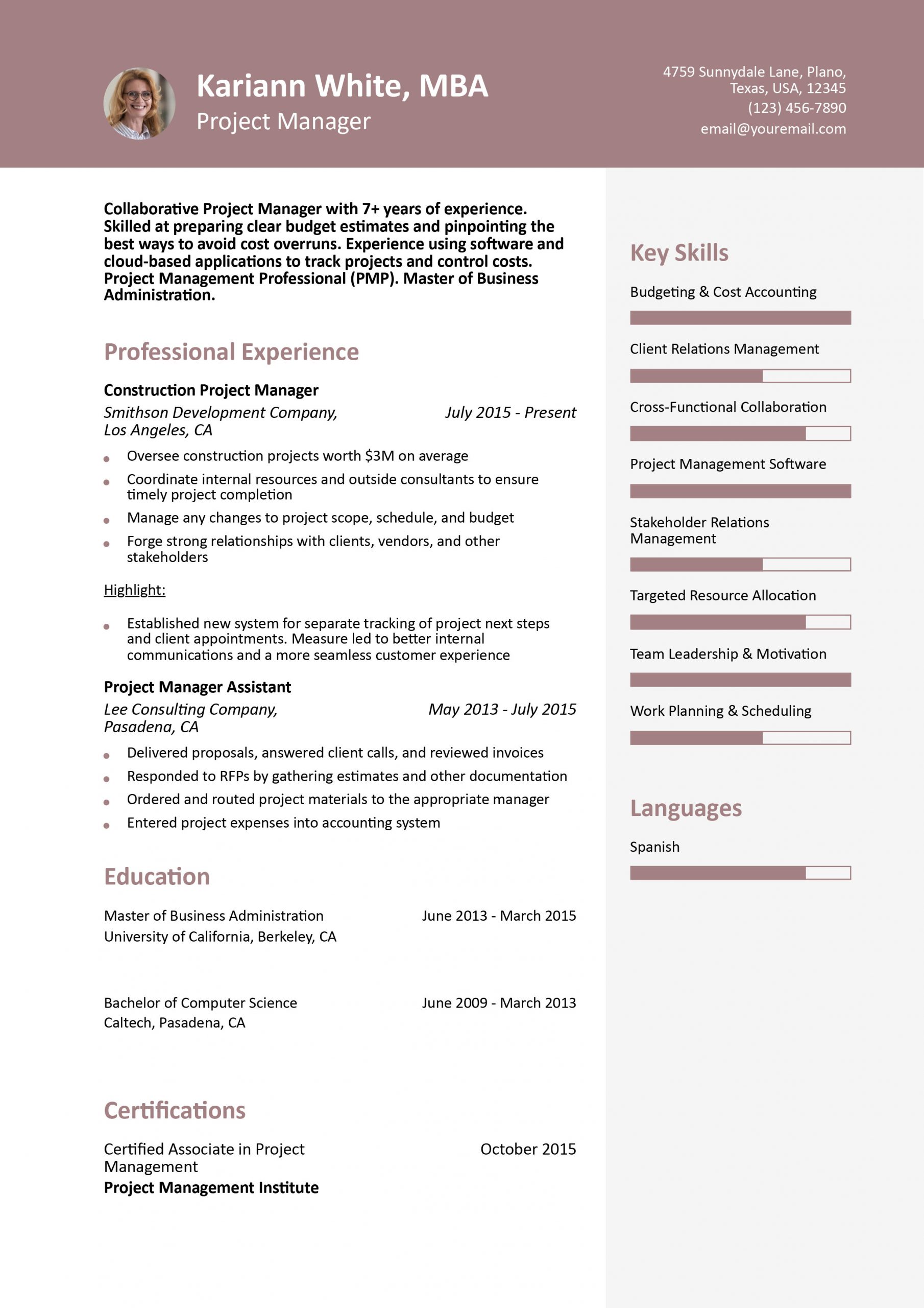 General Resume Examples and Templates for 2024