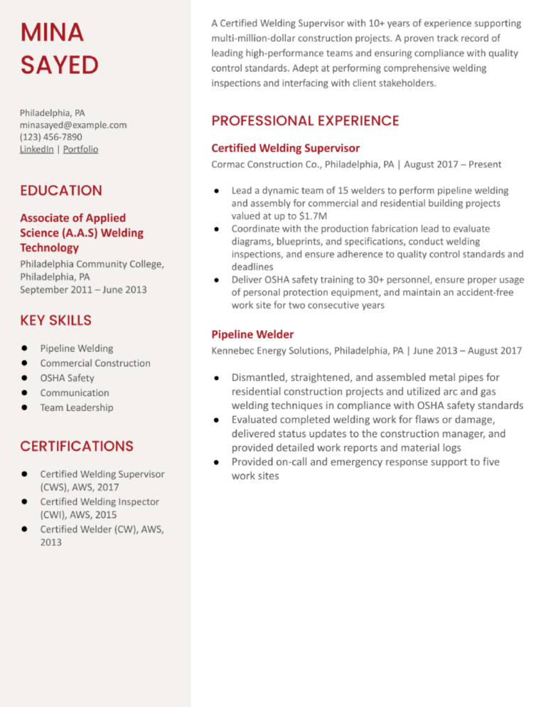 example entry level welder resume        
        <figure class=